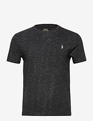 Polo Ralph Lauren - Custom Slim Fit Jersey Crewneck T-Shirt - kortærmede t-shirts - black marl heathe - 1