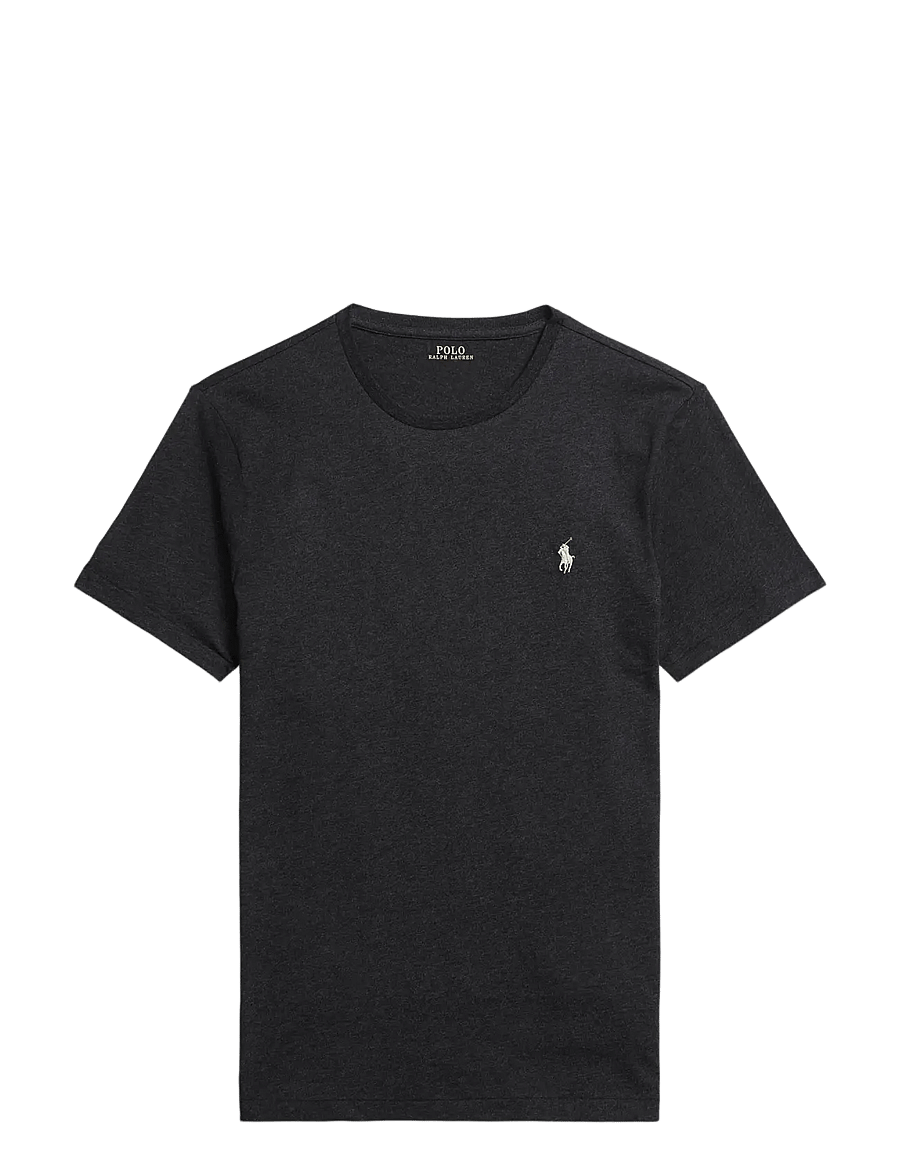 Polo Ralph Lauren - Custom Slim Fit Jersey Crewneck T-Shirt - short-sleeved t-shirts - black marl heathe - 1