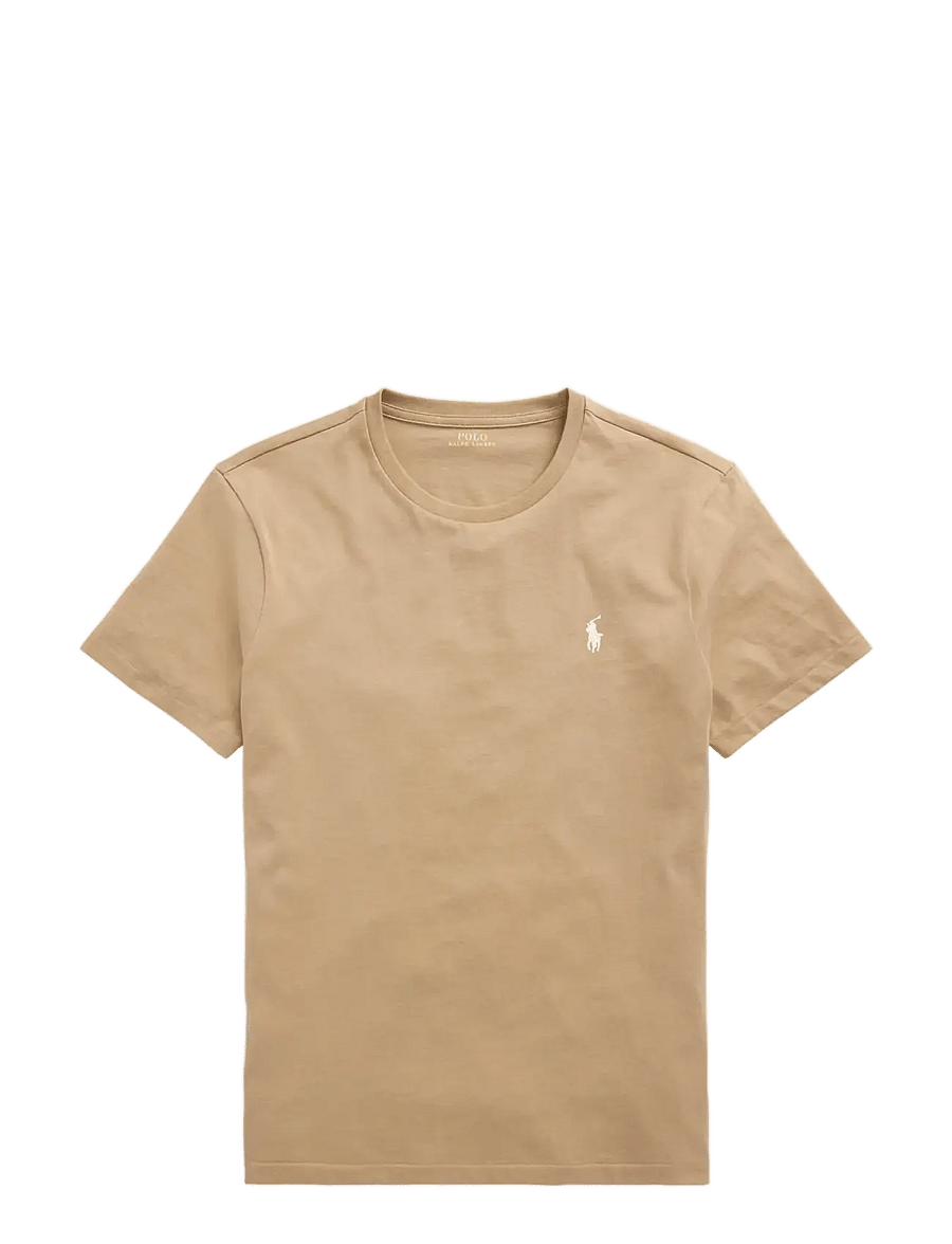 Polo Ralph Lauren - Custom Slim Fit Jersey Crewneck T-Shirt - kurzärmelig - cafe tan/c8176 - 1