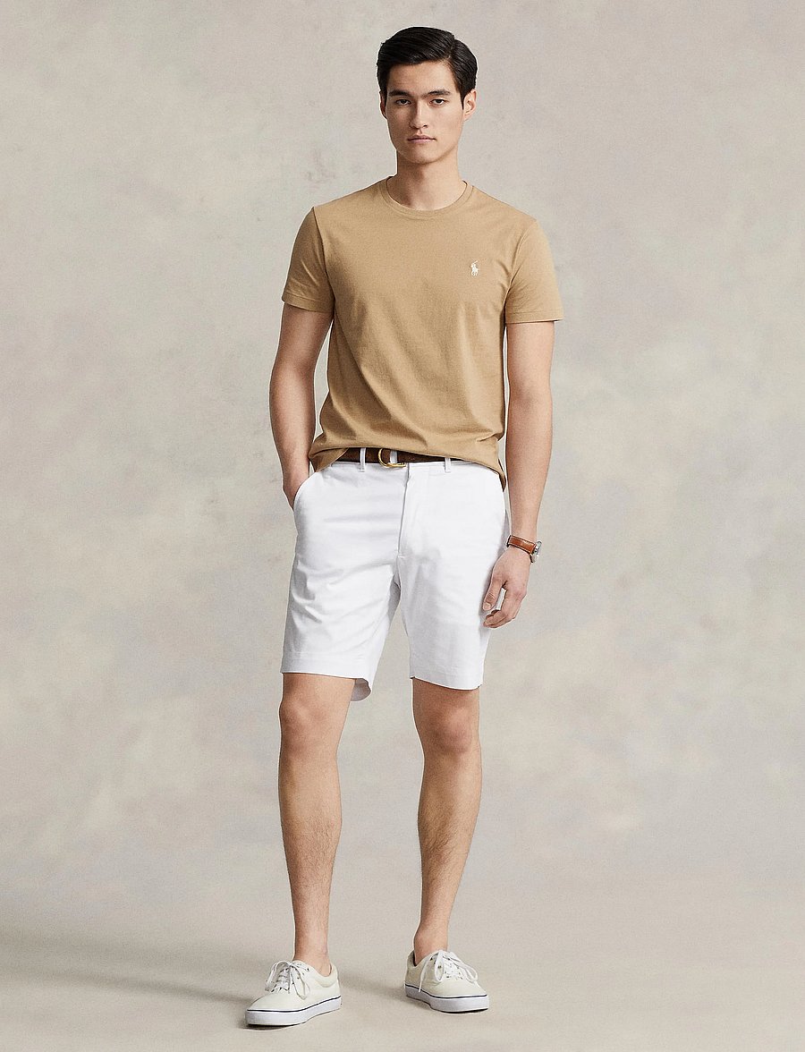 Polo Ralph Lauren - Custom Slim Fit Jersey Crewneck T-Shirt - kurzärmelig - cafe tan/c8176 - 0