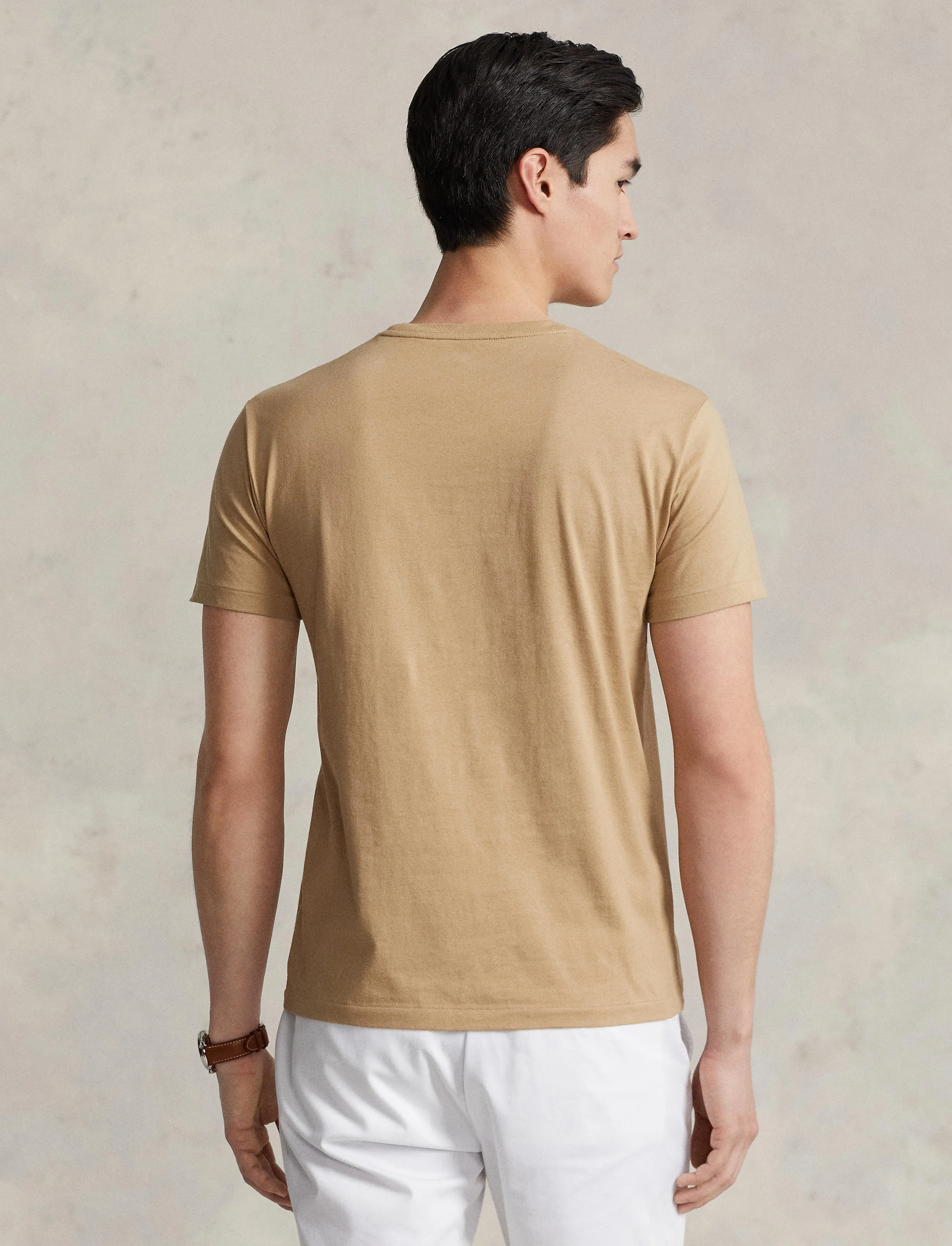 Polo Ralph Lauren - Custom Slim Fit Jersey Crewneck T-Shirt - kortærmede t-shirts - cafe tan/c8176 - 2
