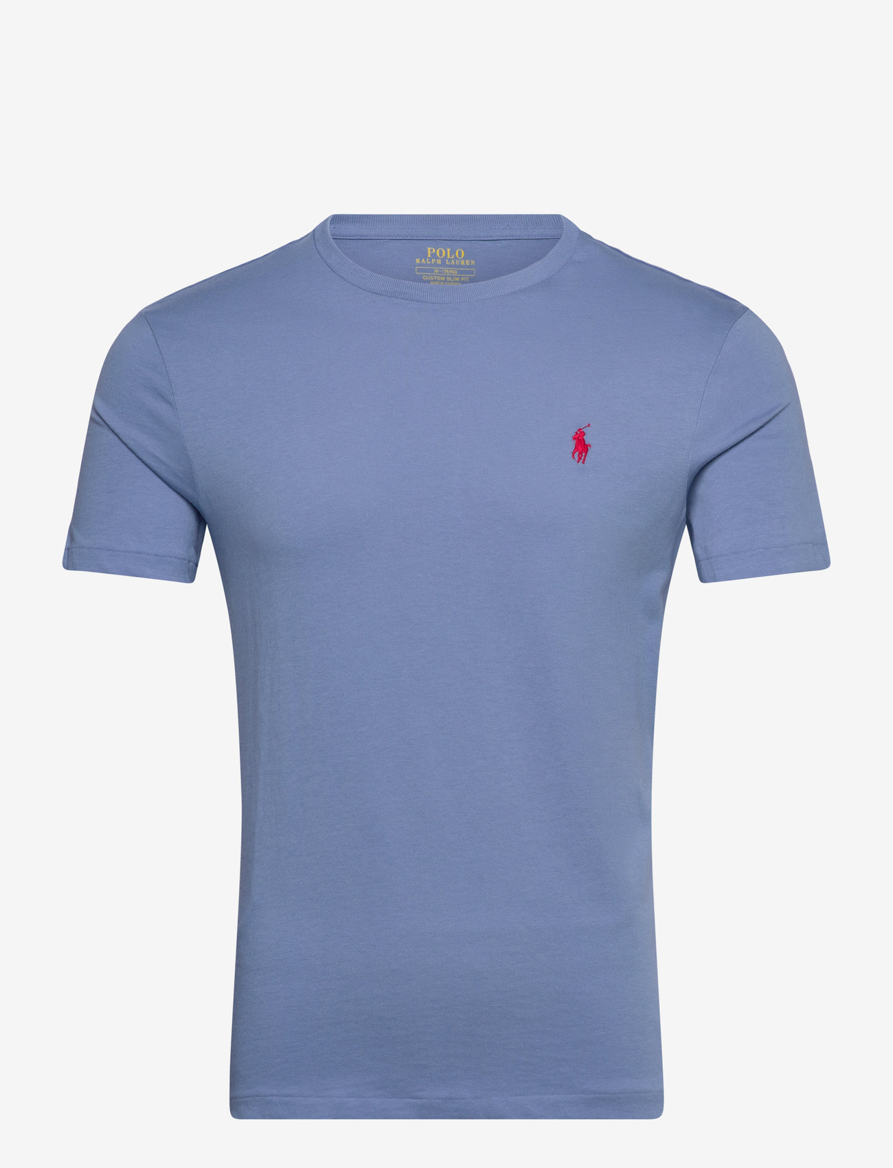 Polo Ralph Lauren - Custom Slim Fit Cotton T-Shirt - lyhythihaiset - campus blue/c3828 - 0