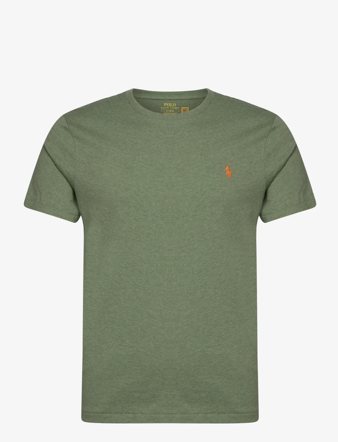 Polo Ralph Lauren - Custom Slim Fit Jersey Crewneck T-Shirt - laisvalaikio marškinėliai - cargo green heath - 0