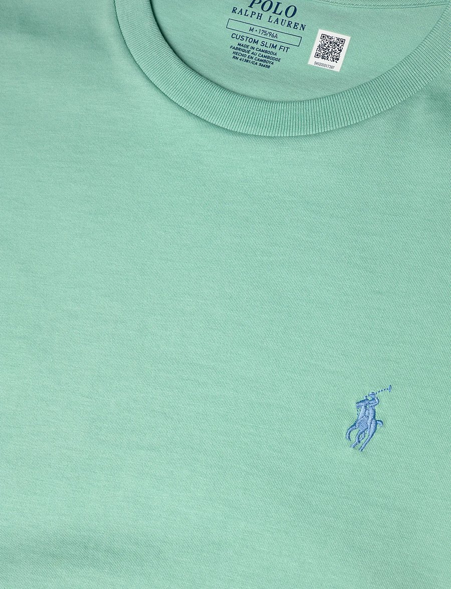Polo Ralph Lauren - Custom Slim Fit Jersey Crewneck T-Shirt - kurzärmelig - celadon/c7109 - 2