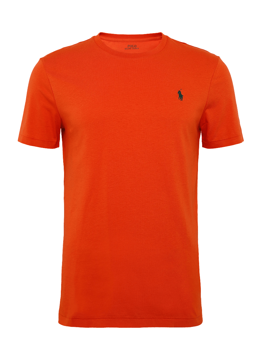 Polo Ralph Lauren - Custom Slim Fit Jersey Crewneck T-Shirt - kurzärmelig - college orange/c5 - 0