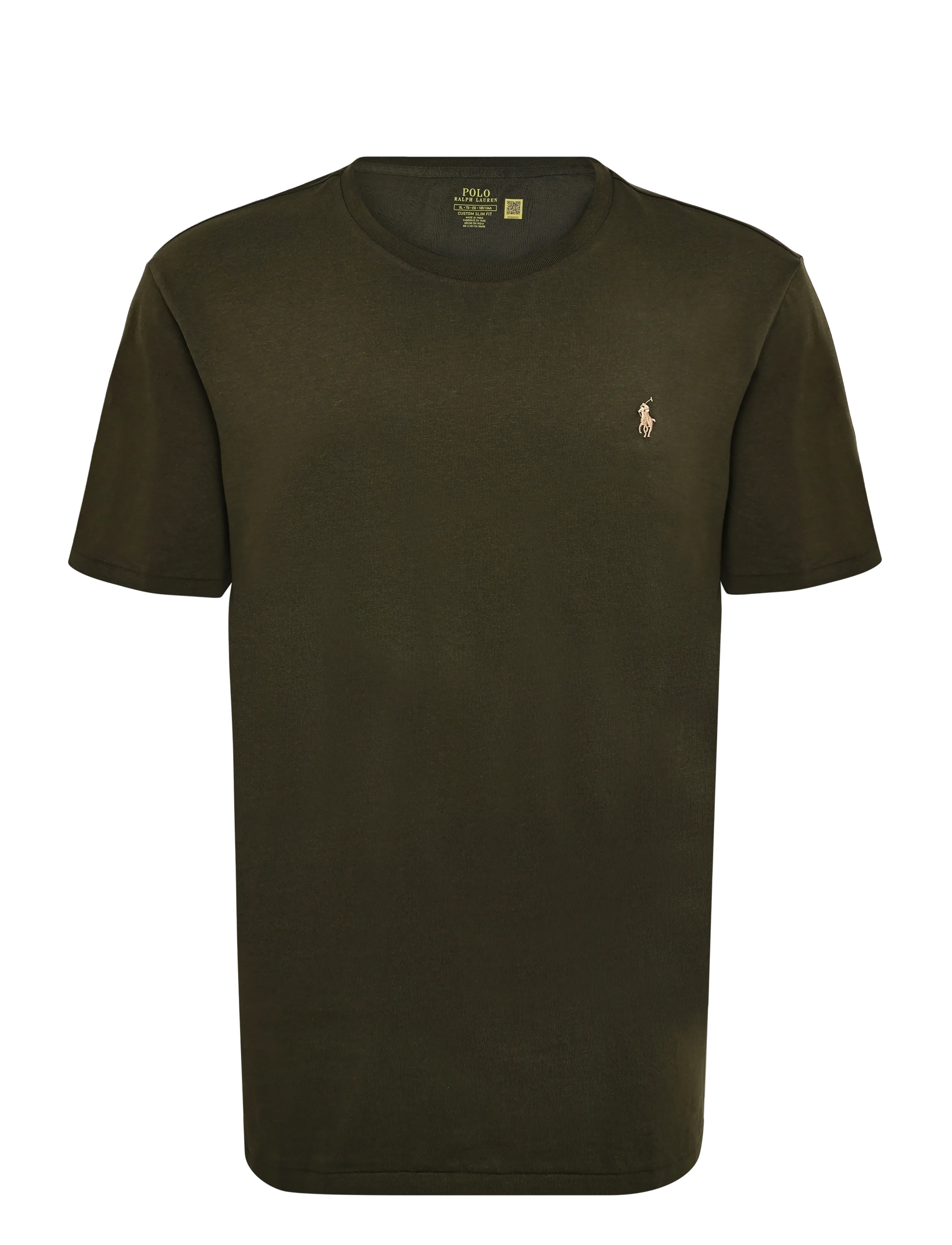 Polo Ralph Lauren Custom Slim Fit Jersey Crewneck T-Shirt - T-Shirts - COMPANY OLIVE/C85 / khaki/green
