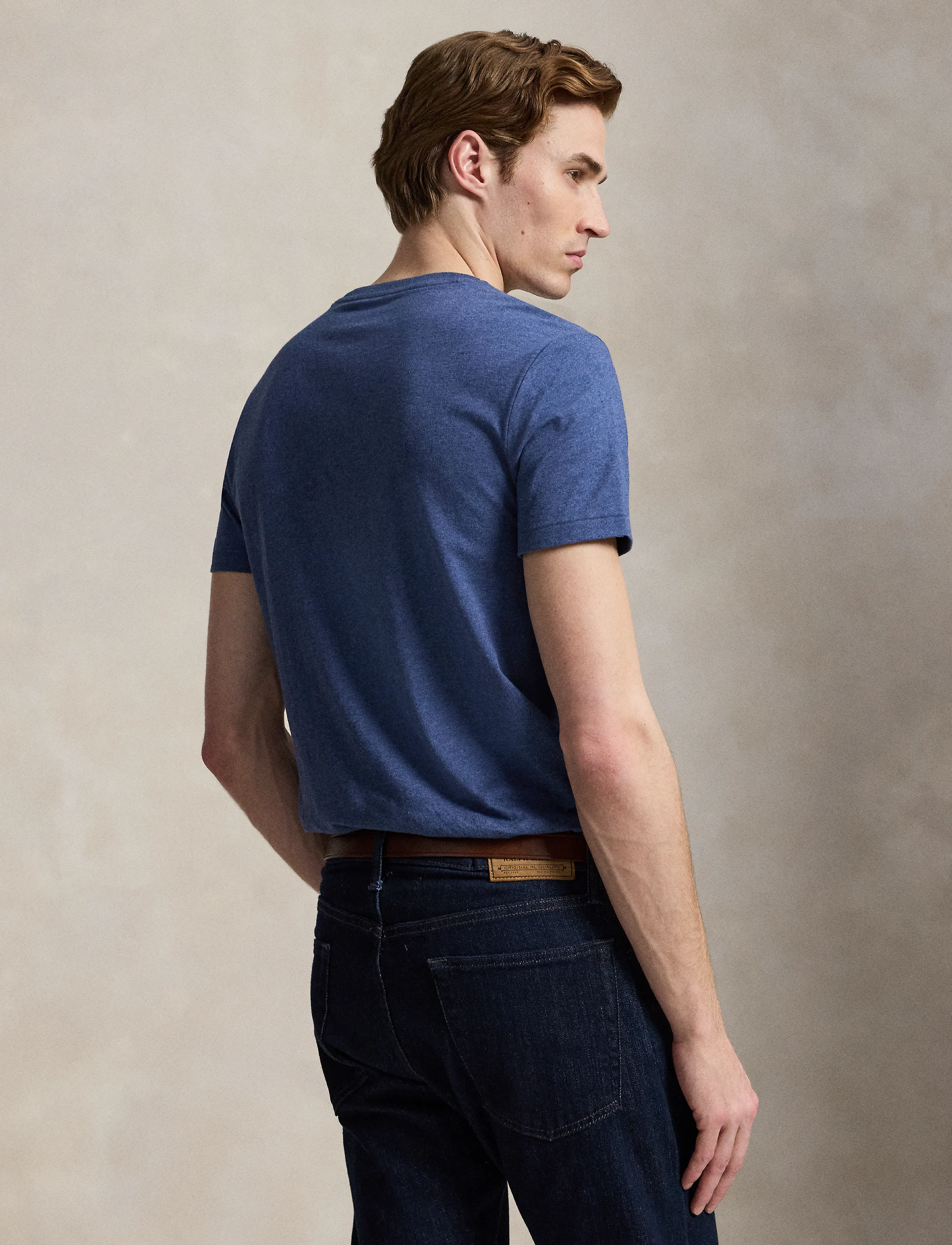 Polo Ralph Lauren - Custom Slim Fit Jersey Crewneck T-Shirt - kurzärmelig - derby blue heathe - 3