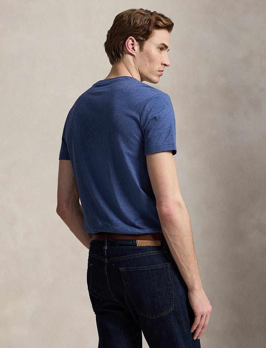 Polo Ralph Lauren - Custom Slim Fit Jersey Crewneck T-Shirt - kurzärmelig - derby blue heathe - 3