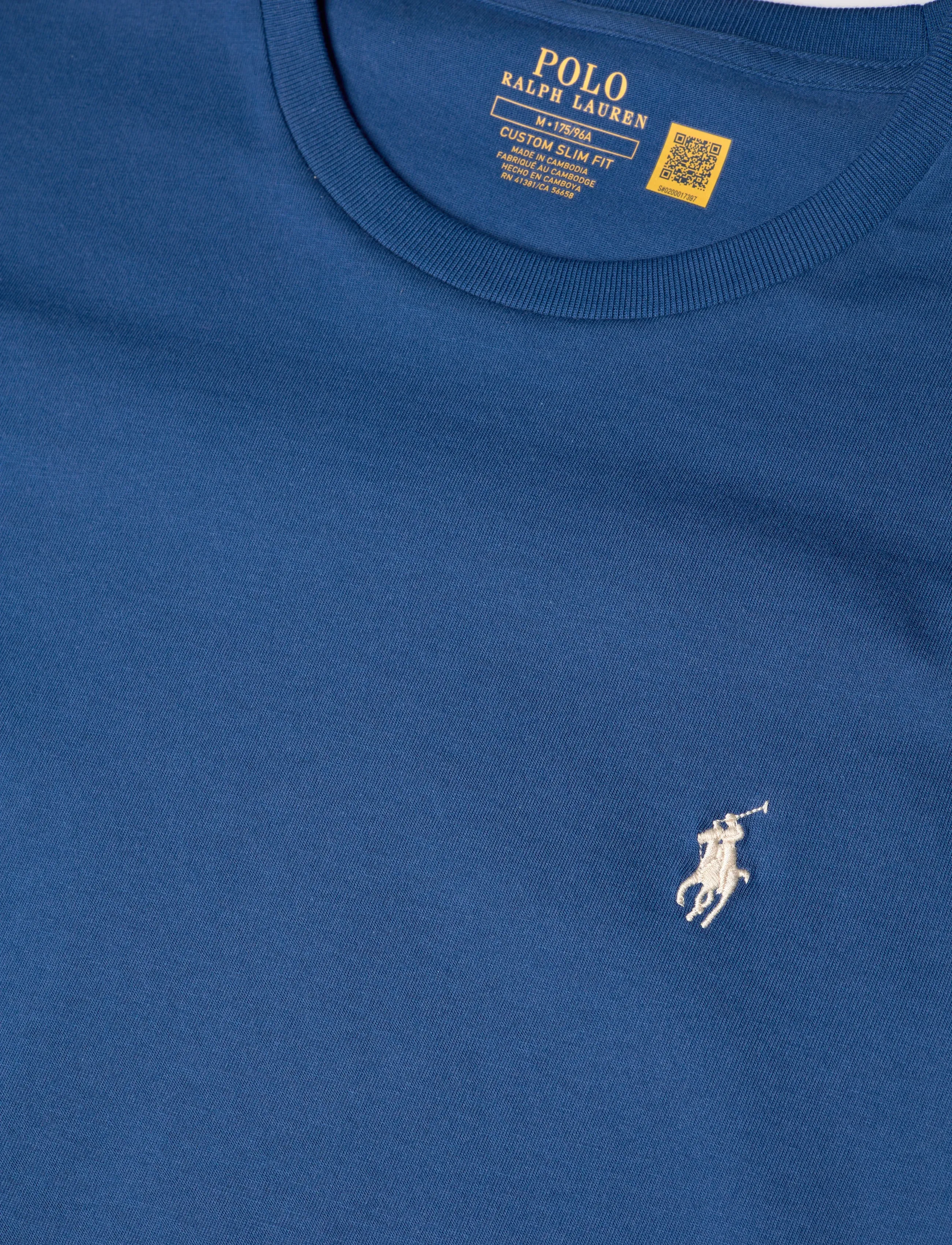 Polo Ralph Lauren - Custom Slim Fit Jersey Crewneck T-Shirt - kortærmede t-shirts - dusty azure/c8135 - 2