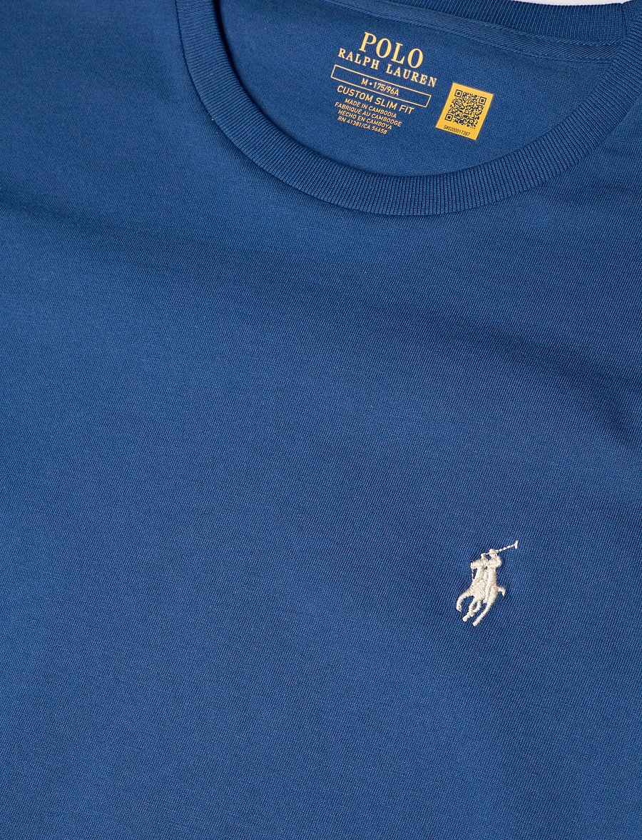 Polo Ralph Lauren - Custom Slim Fit Jersey Crewneck T-Shirt - kurzärmelig - dusty azure/c8135 - 2