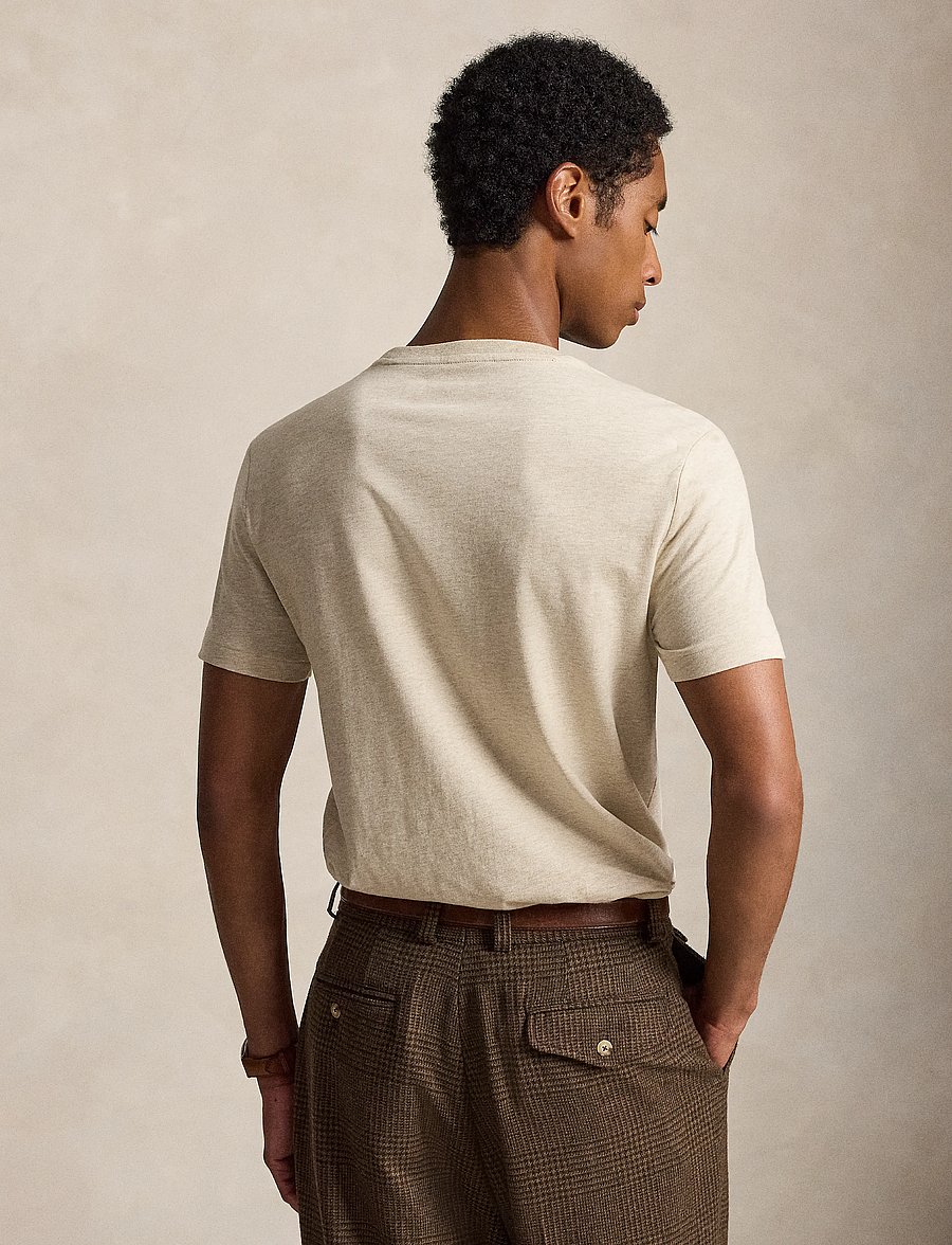 Polo Ralph Lauren - Custom Slim Fit Jersey Crewneck T-Shirt - lühikeste varrukatega t-särgid - expedition dune h - 2