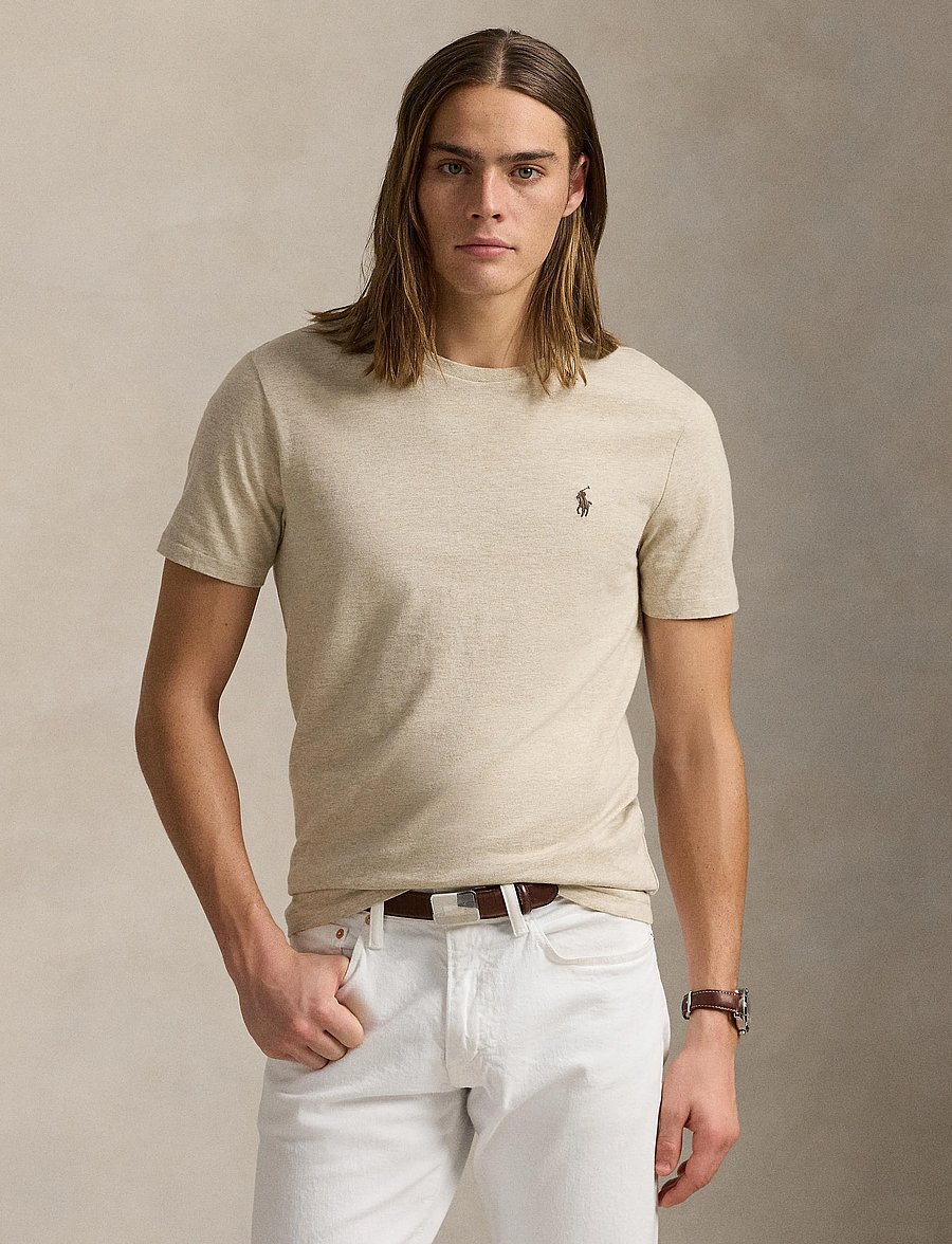 Polo Ralph Lauren - Custom Slim Fit Jersey Crewneck T-Shirt - lühikeste varrukatega t-särgid - expedition dune h - 3