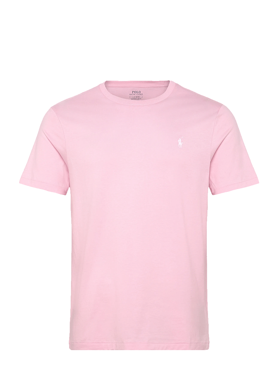 Polo Ralph Lauren - Custom Slim Fit Jersey Crewneck T-Shirt - kortærmede t-shirts - garden pink/c1730 - 0