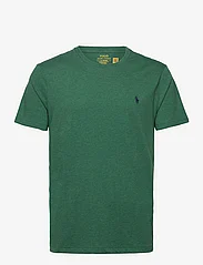 Polo Ralph Lauren - Custom Slim Fit Jersey Crewneck T-Shirt - laisvalaikio marškinėliai - green heather/c79 - 0