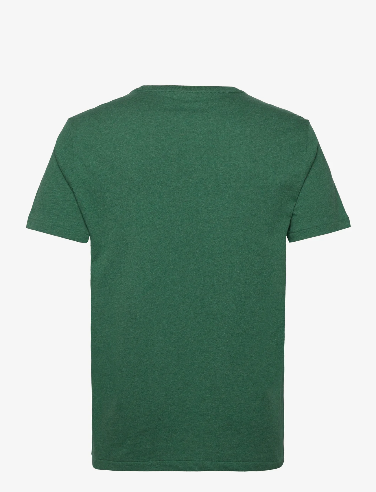 Polo Ralph Lauren - Custom Slim Fit Jersey Crewneck T-Shirt - laisvalaikio marškinėliai - green heather/c79 - 1