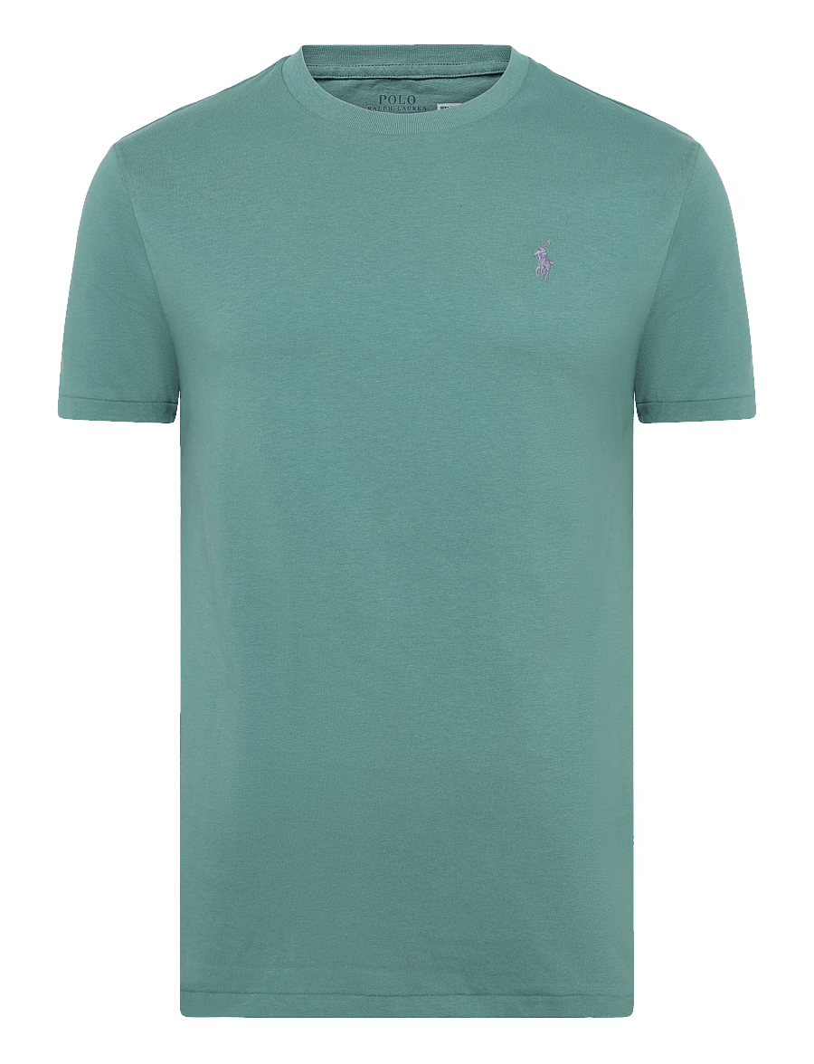 Polo Ralph Lauren - Custom Slim Fit Jersey Crewneck T-Shirt - kurzärmelig - greenscape/c6125 - 1