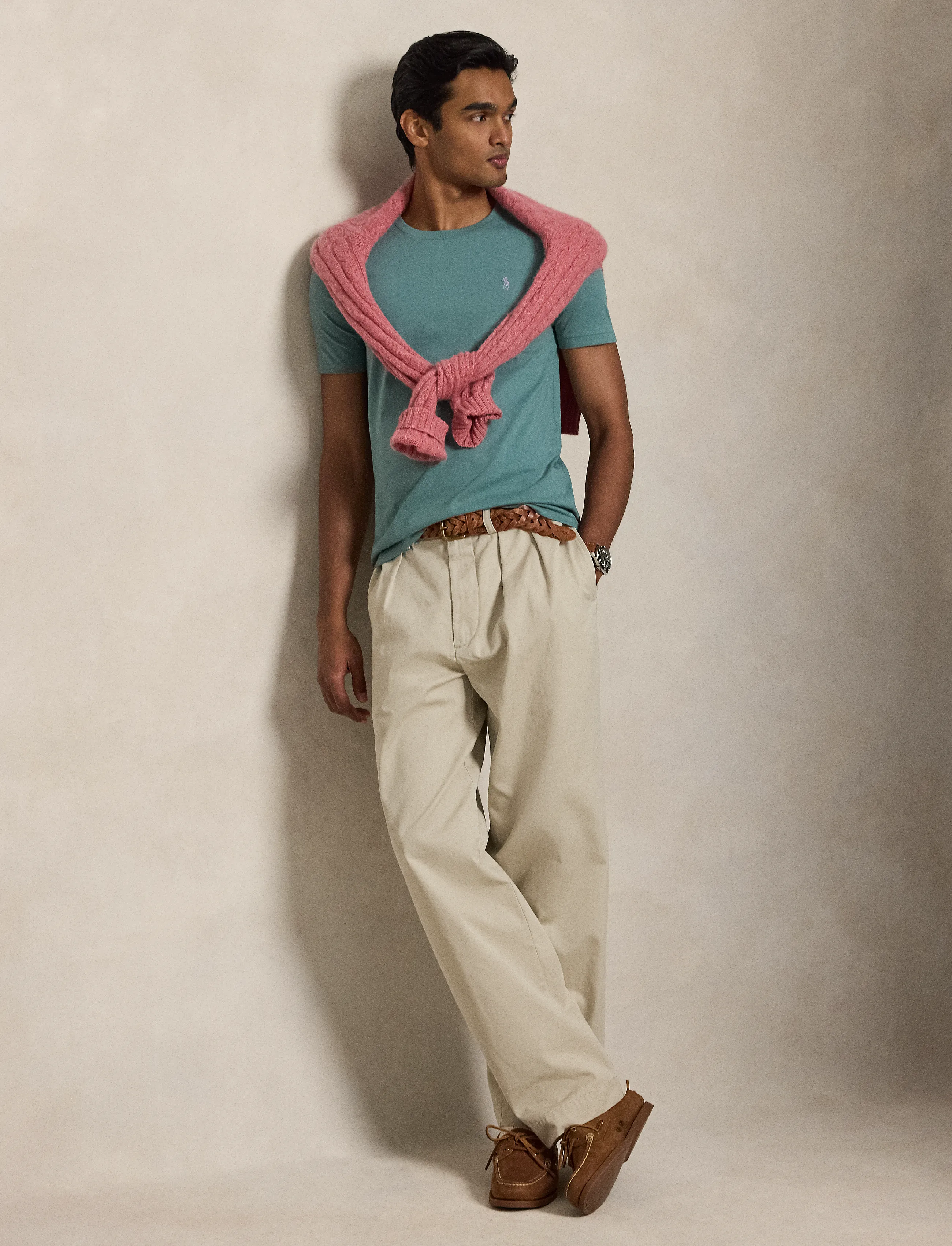 Polo Ralph Lauren - Custom Slim Fit Jersey Crewneck T-Shirt - kurzärmelig - greenscape/c6125 - 4