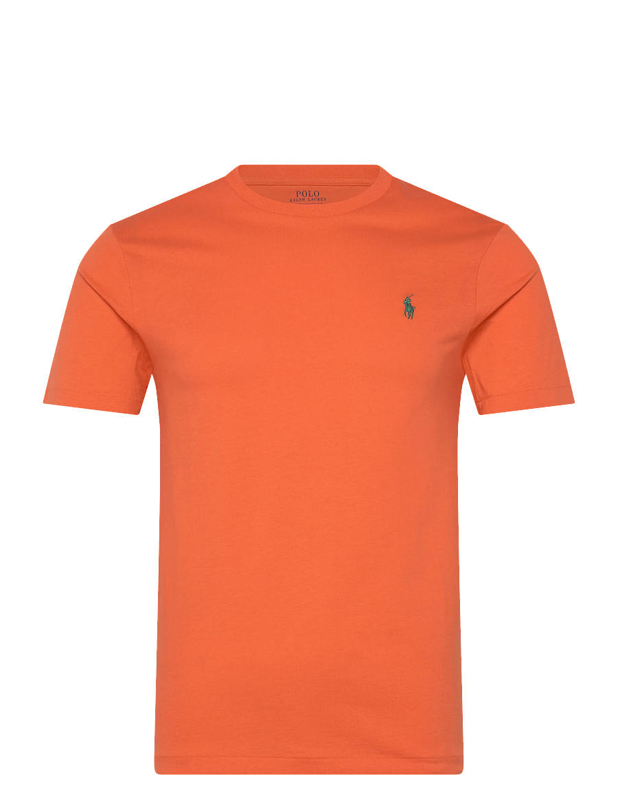Polo Ralph Lauren - Custom Slim Fit Jersey Crewneck T-Shirt - kurzärmelig - kona orange/c5204 - 0
