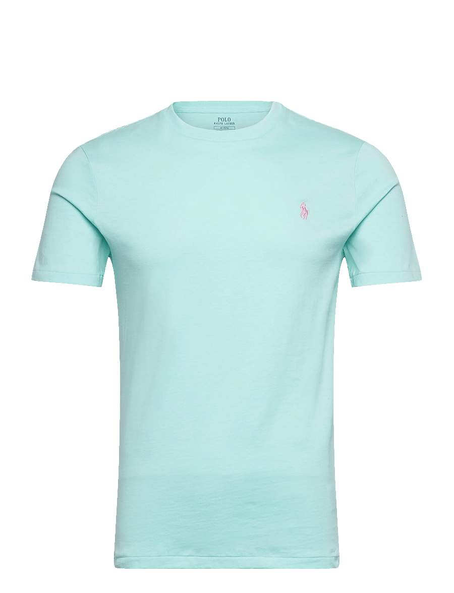 Polo Ralph Lauren - Custom Slim Fit Jersey Crewneck T-Shirt - kurzärmelig - new aqua/c3166 - 0