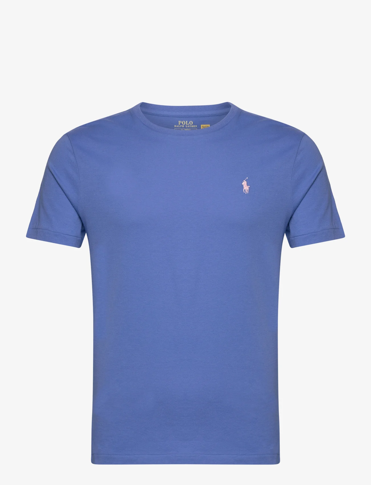 Polo Ralph Lauren - Custom Slim Fit Jersey Crewneck T-Shirt - stuttermarbolir - new england blue/ - 0