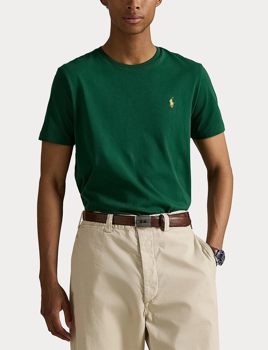Polo Ralph Lauren - Custom Slim Fit Jersey Crewneck T-Shirt - kurzärmelig - new forest/c1429 - 5