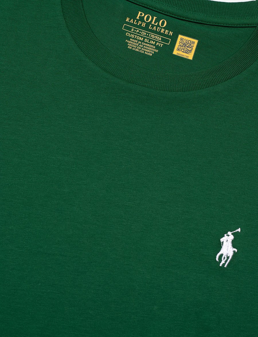 Polo Ralph Lauren - Custom Slim Fit Jersey Crewneck T-Shirt - kurzärmelig - new forest/c1730 - 2