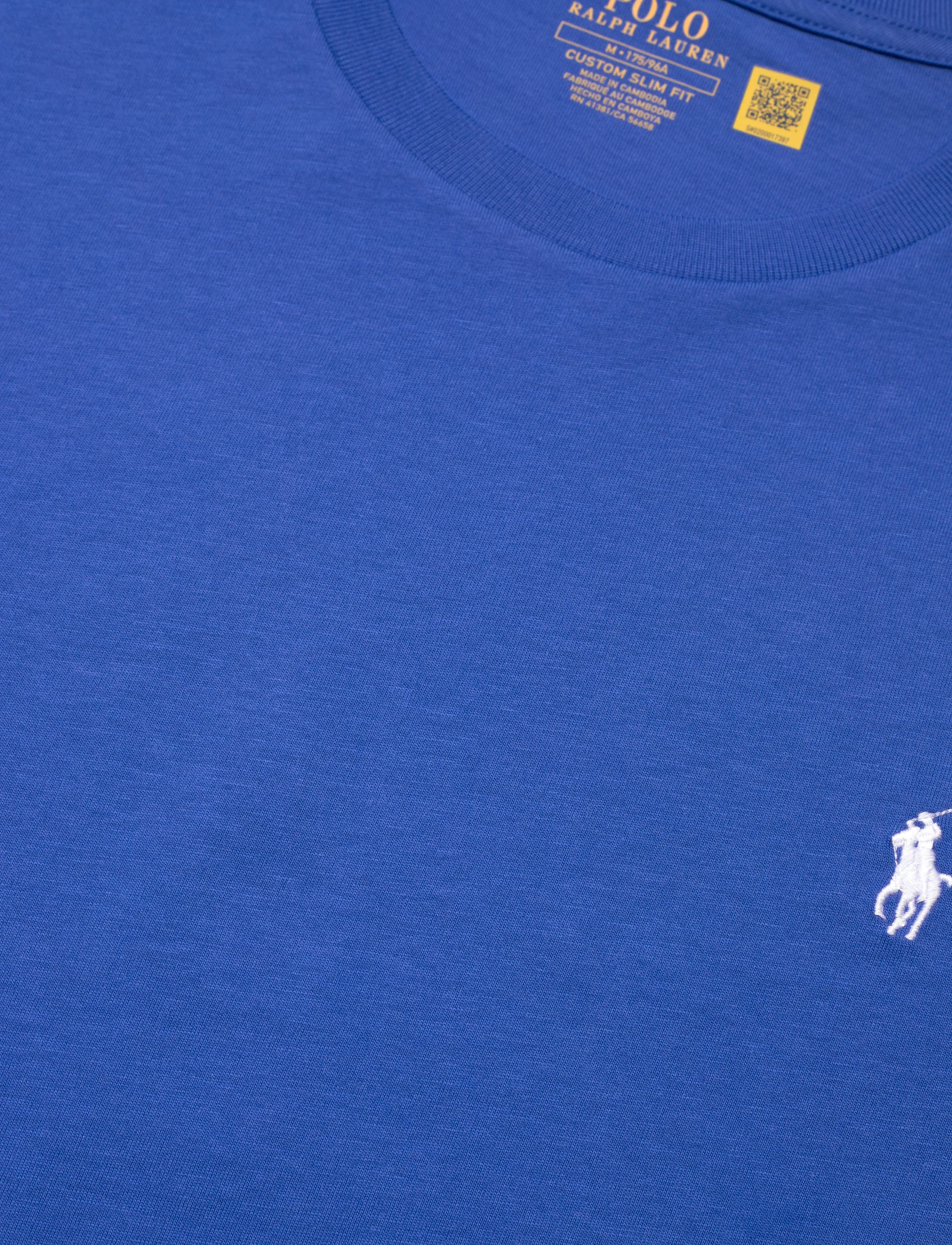 Polo Ralph Lauren - Custom Slim Fit Jersey Crewneck T-Shirt - kortærmede t-shirts - new iris blue/c17 - 2