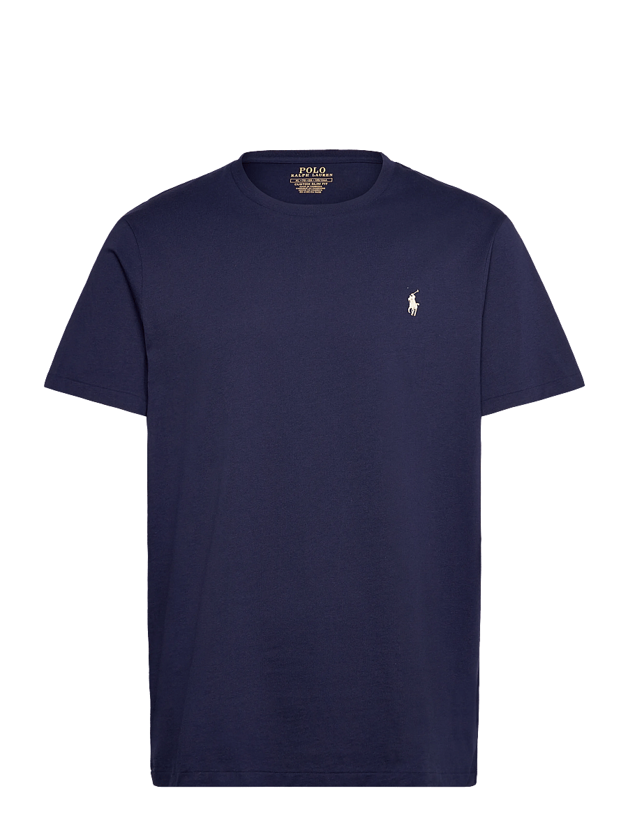Polo Ralph Lauren - Custom Slim Fit Jersey Crewneck T-Shirt - kurzärmelig - newport navy/c812 - 0