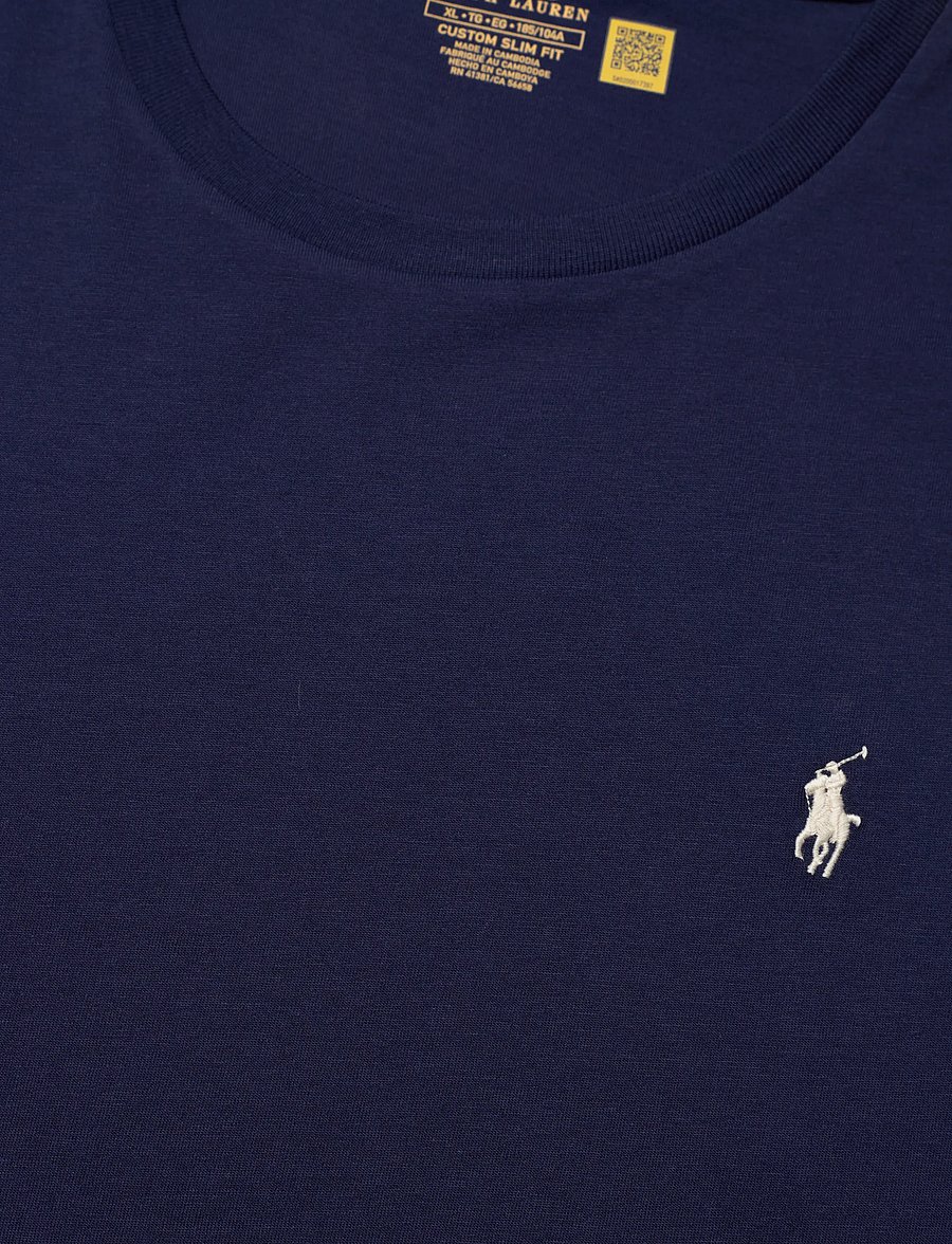 Polo Ralph Lauren - Custom Slim Fit Jersey Crewneck T-Shirt - kurzärmelig - newport navy/c812 - 2