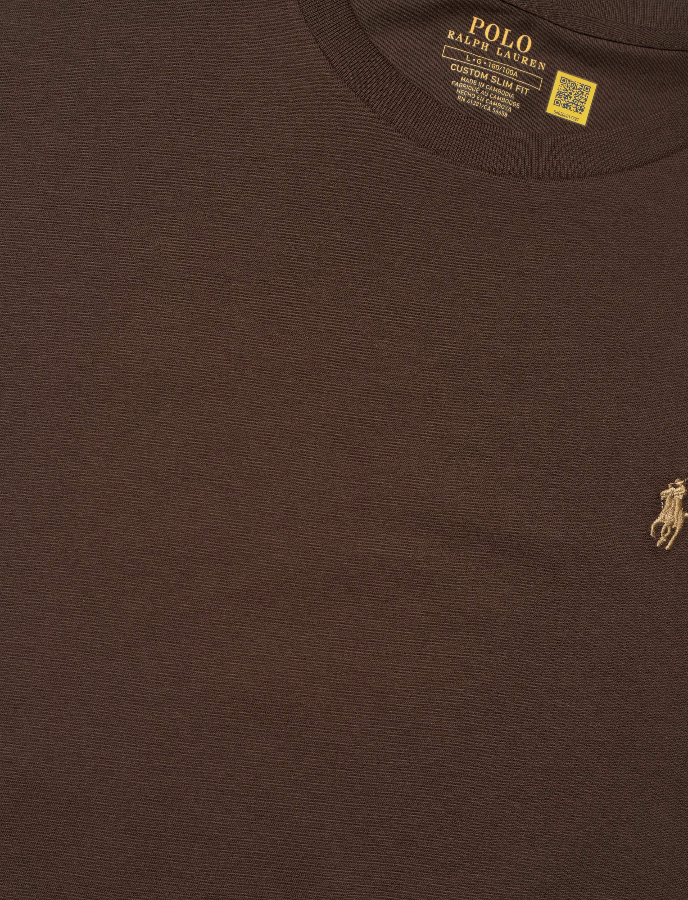Polo Ralph Lauren - Custom Slim Fit Jersey Crewneck T-Shirt - kortærmede t-shirts - nutmeg brown/c866 - 2