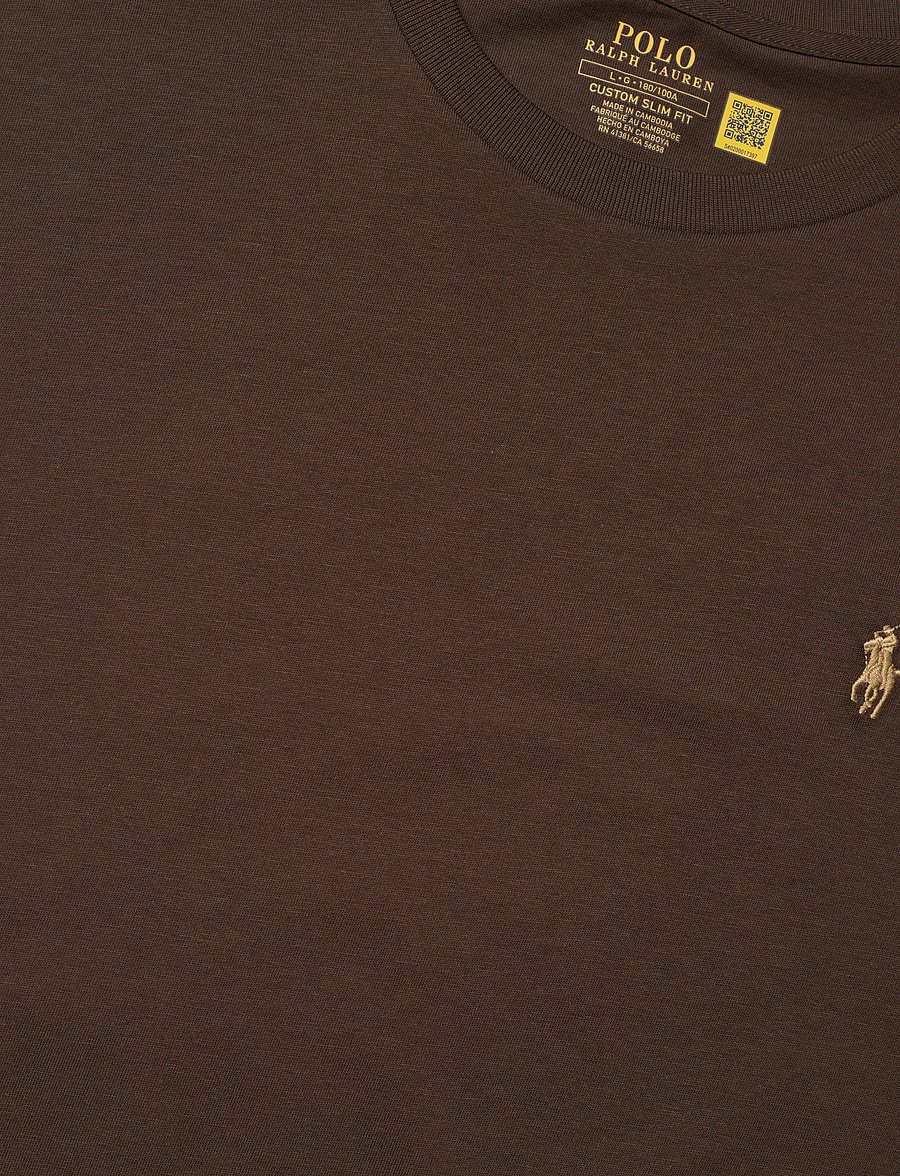 Polo Ralph Lauren - Custom Slim Fit Jersey Crewneck T-Shirt - kurzärmelig - nutmeg brown/c866 - 2