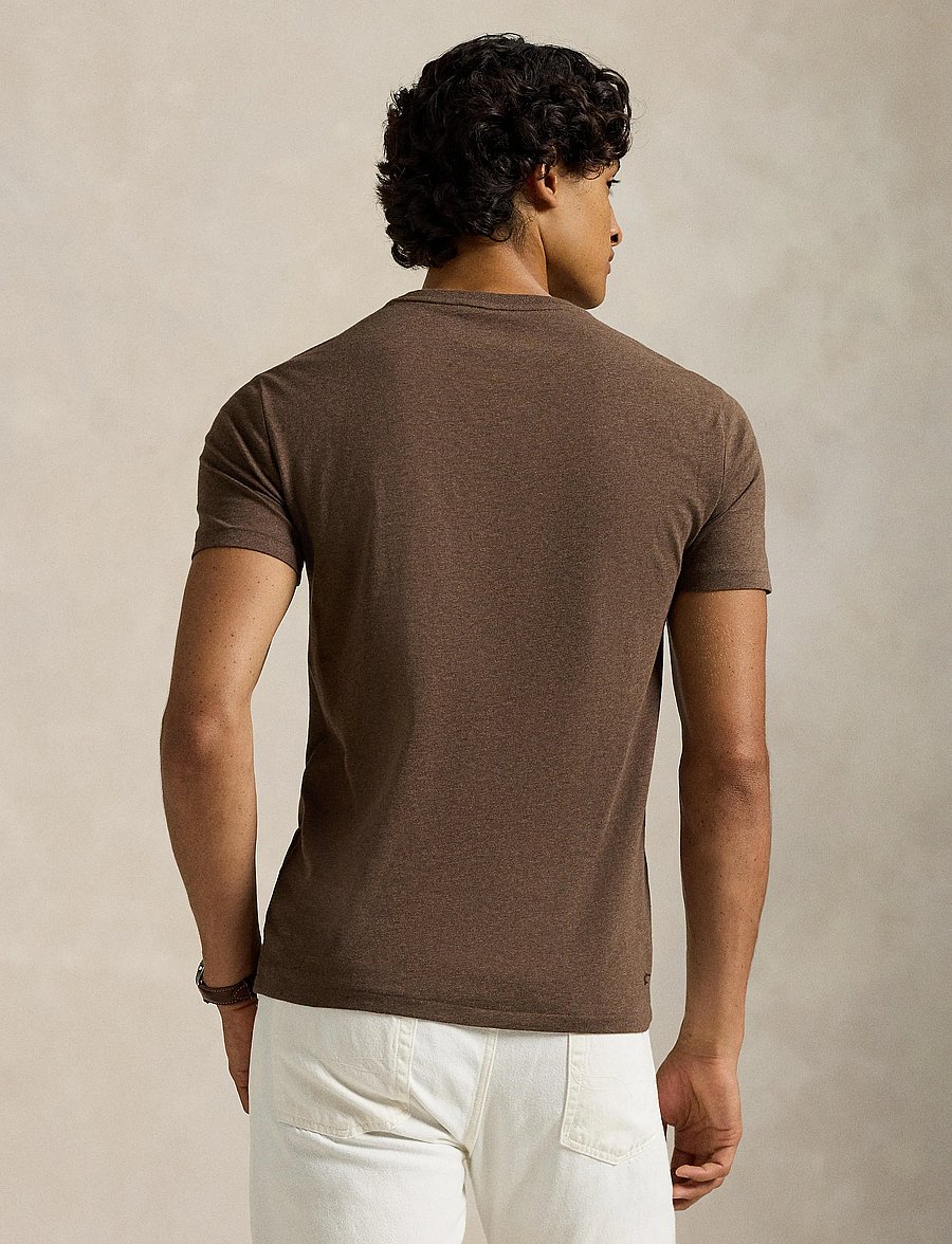 Polo Ralph Lauren - Custom Slim Fit Jersey Crewneck T-Shirt - kortärmade t-shirts - nutmeg brown heat - 3