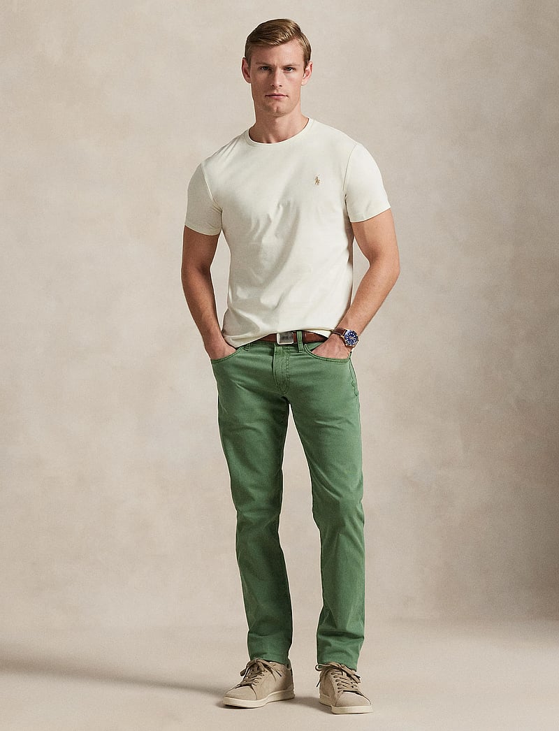 Polo Ralph Lauren - Custom Slim Fit Cotton T-Shirt - short-sleeved t-shirts - parchment cream/c - 0