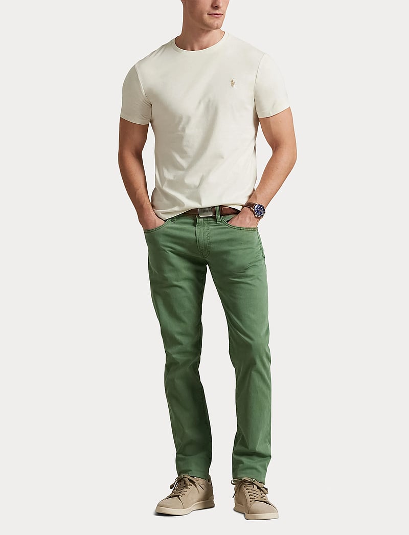 Polo Ralph Lauren - Custom Slim Fit Cotton T-Shirt - short-sleeved t-shirts - parchment cream/c - 5