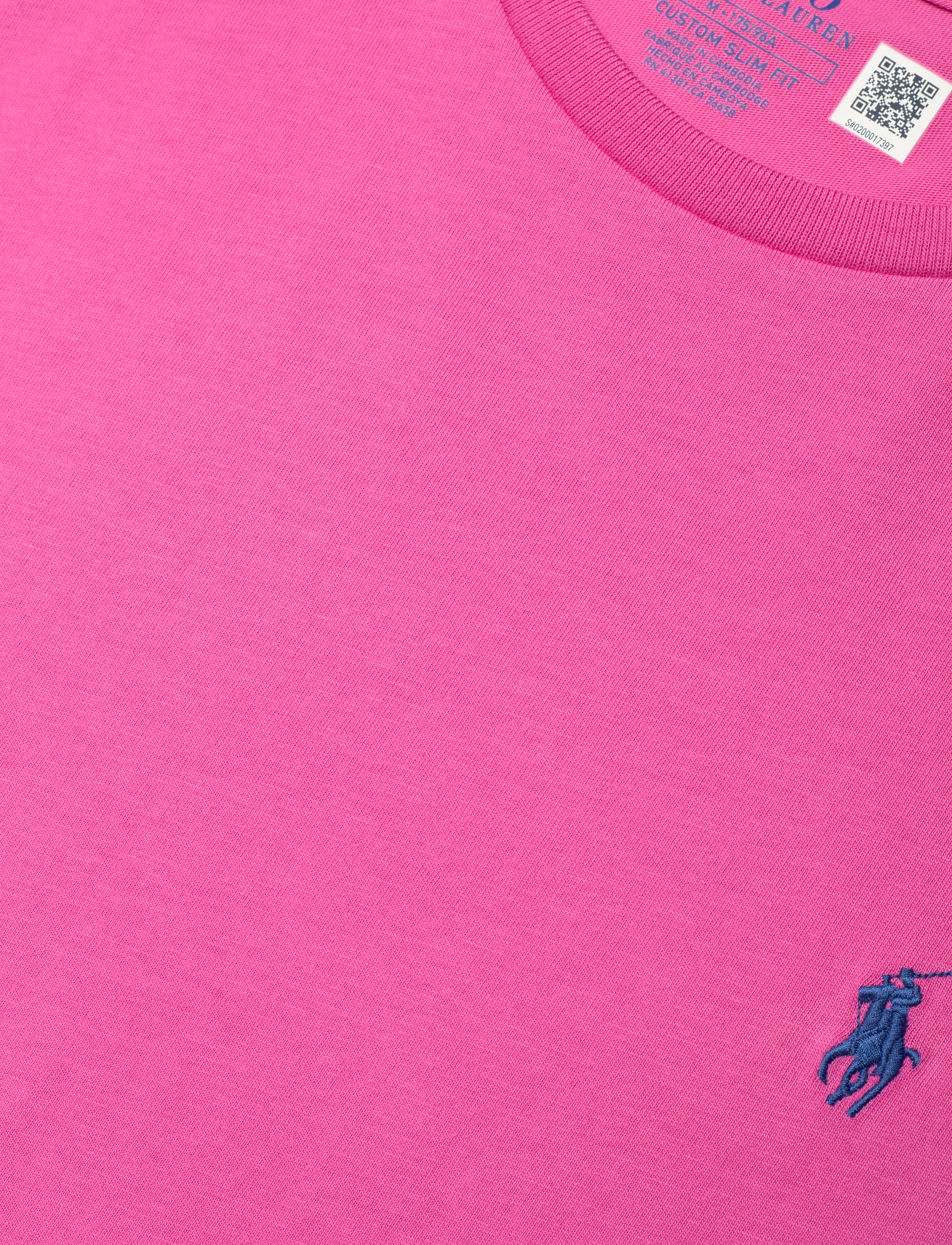 Polo Ralph Lauren - Custom Slim Fit Jersey Crewneck T-Shirt - kortærmede t-shirts - peony/c7331 - 2