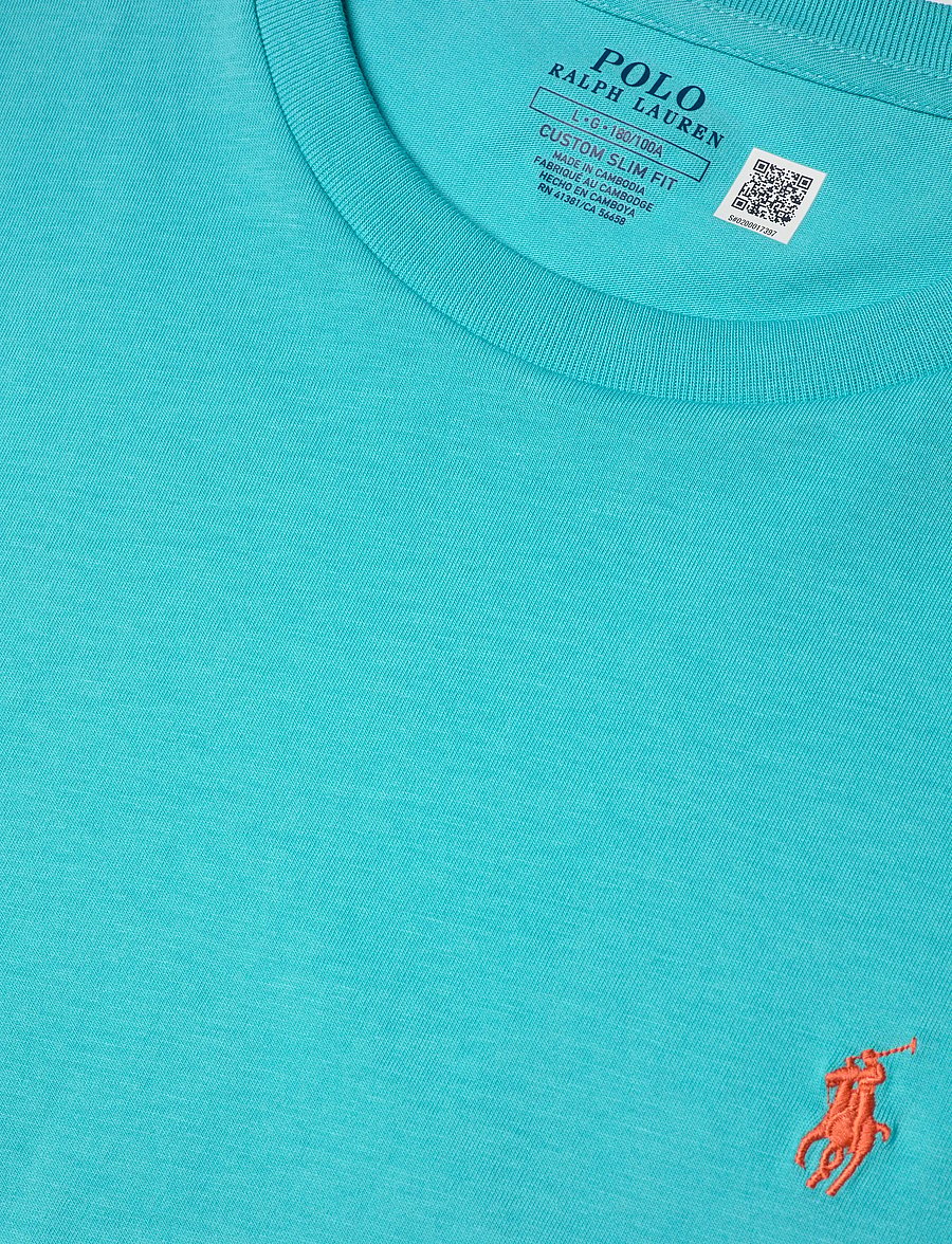 Polo Ralph Lauren - Custom Slim Fit Jersey Crewneck T-Shirt - kurzärmelig - perfect turquoise - 2