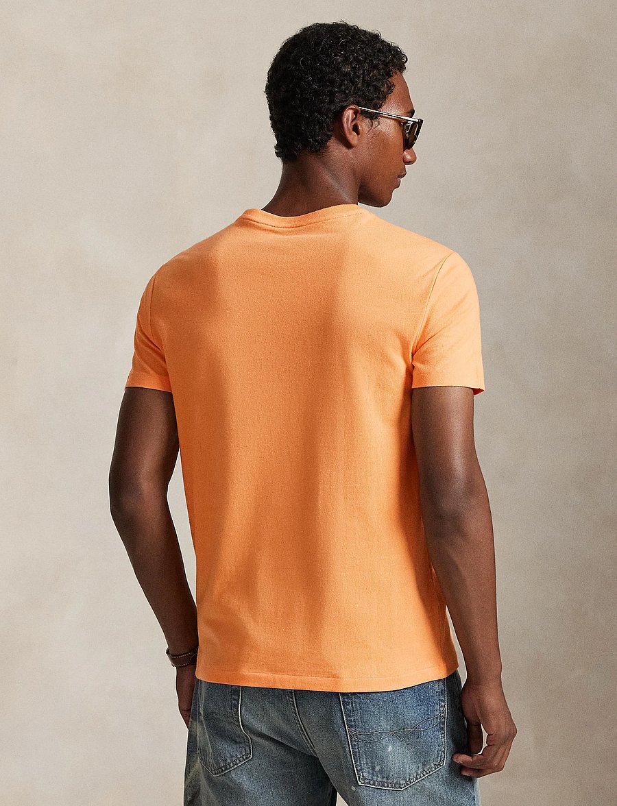 Polo Ralph Lauren - Custom Slim Fit Jersey Crewneck T-Shirt - kurzärmelig - pompano orange/c5 - 3