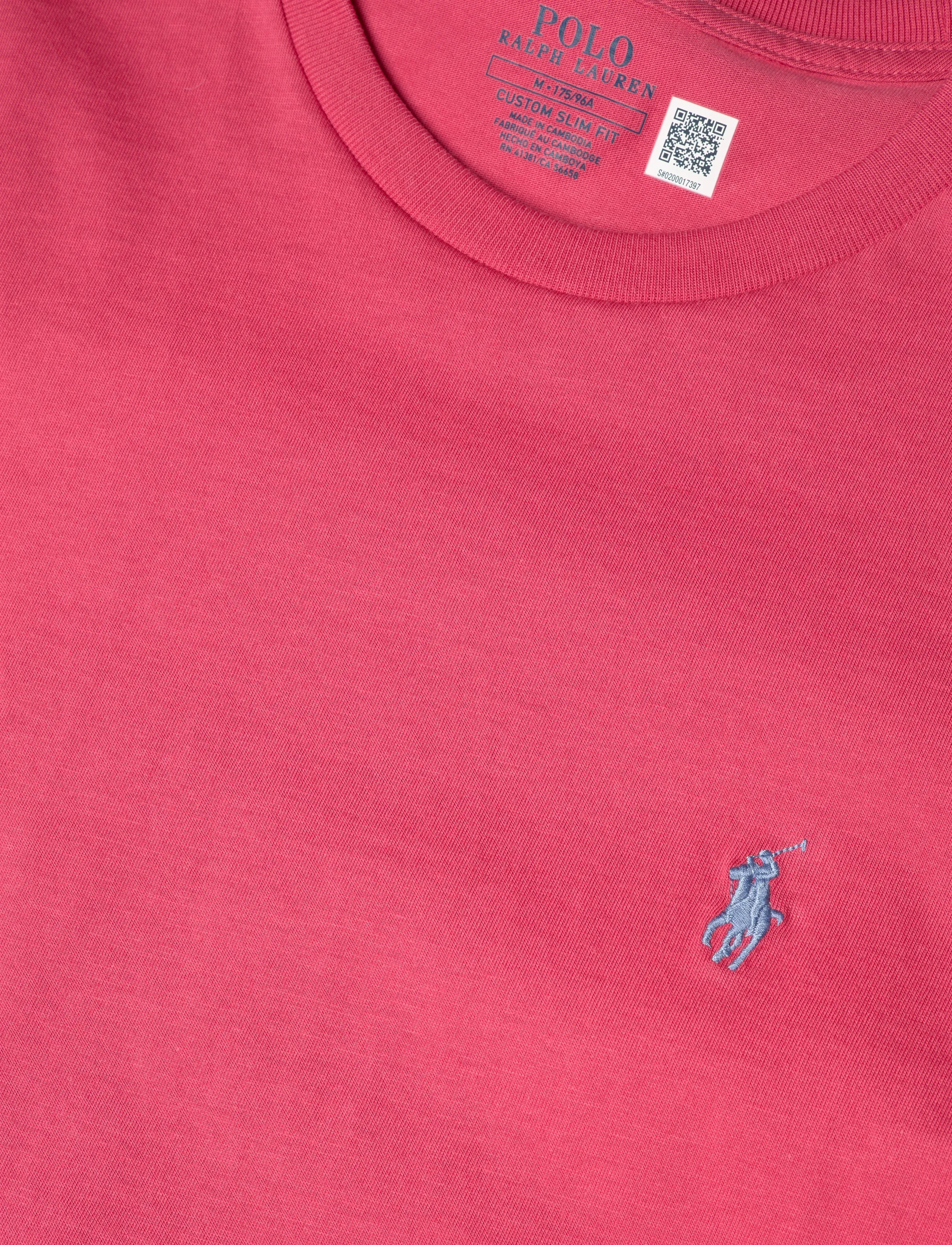 Polo Ralph Lauren - Custom Slim Fit Jersey Crewneck T-Shirt - kortærmede t-shirts - red sky/c7215 - 2