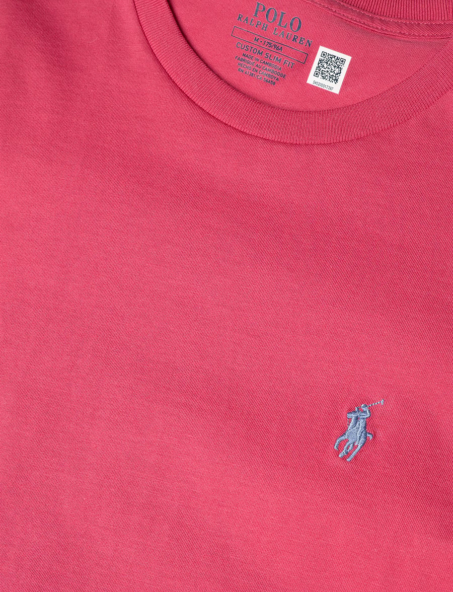 Polo Ralph Lauren - Custom Slim Fit Jersey Crewneck T-Shirt - kortärmade t-shirts - red sky/c7215 - 2