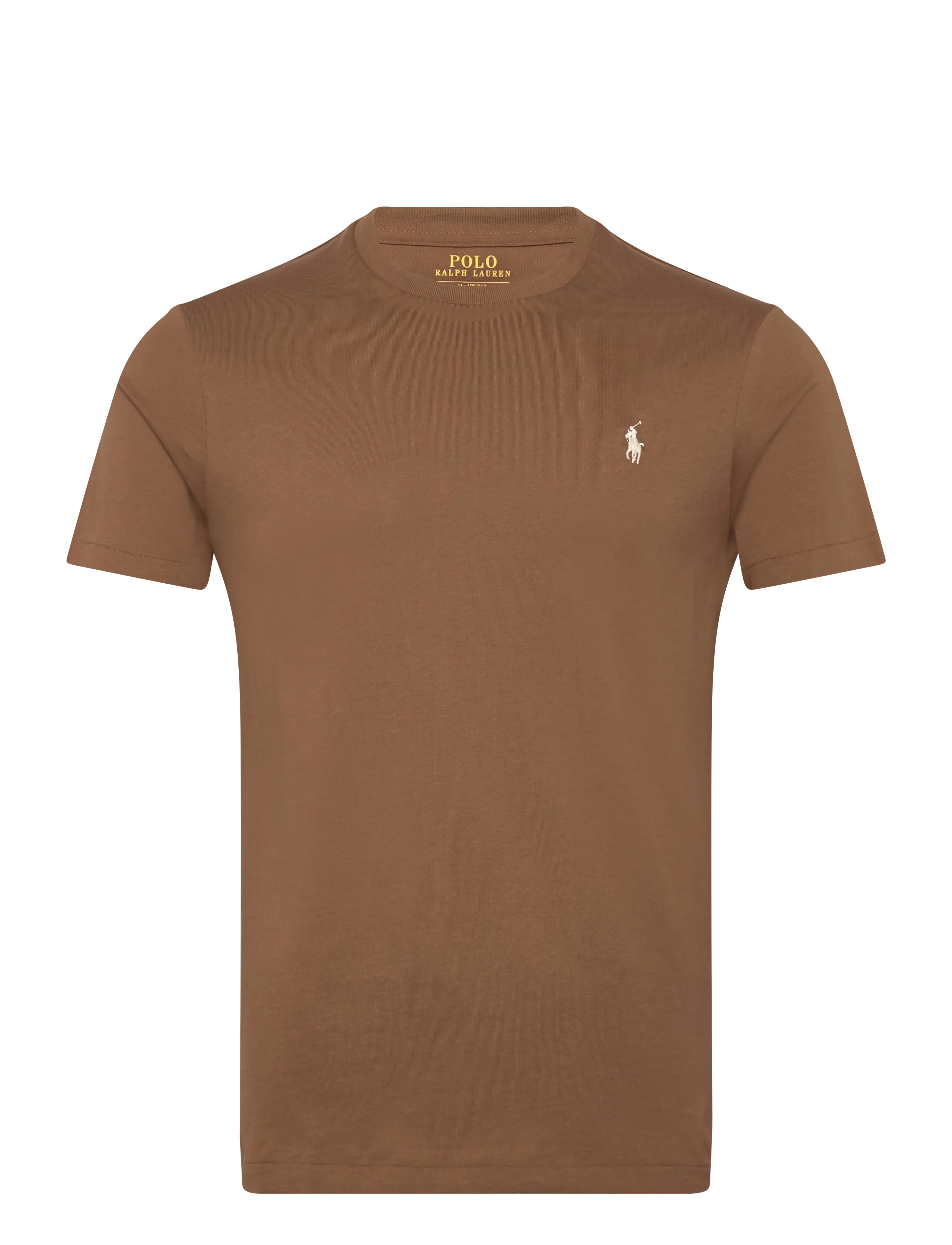 Polo Ralph Lauren Custom Slim Fit Jersey Crewneck T-Shirt - T-särgid - RL BROWN/C8125 / brown