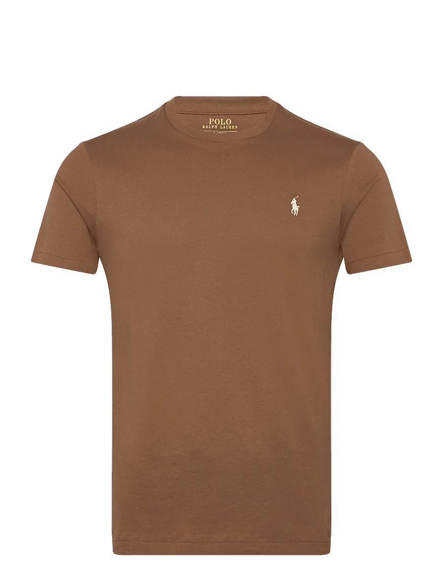 Polo Ralph Lauren - Custom Slim Fit Jersey Crewneck T-Shirt - kurzärmelig - rl brown/c8125 - 0