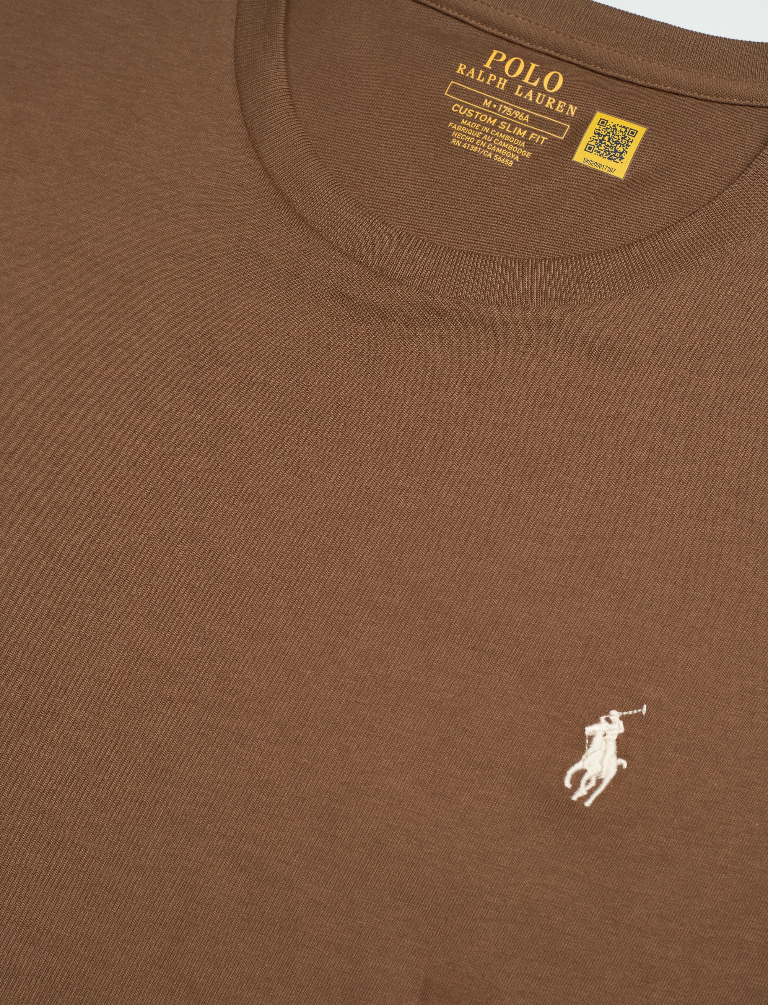 Polo Ralph Lauren - Custom Slim Fit Jersey Crewneck T-Shirt - kortærmede t-shirts - rl brown/c8125 - 2