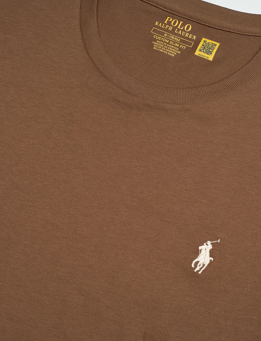 Polo Ralph Lauren - Custom Slim Fit Jersey Crewneck T-Shirt - kurzärmelig - rl brown/c8125 - 2