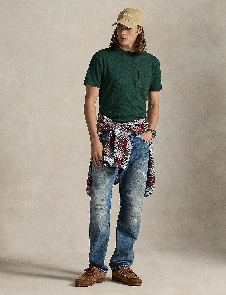 Polo Ralph Lauren - Custom Slim Fit Jersey Crewneck T-Shirt - kurzärmelig - scotch pine heath - 0
