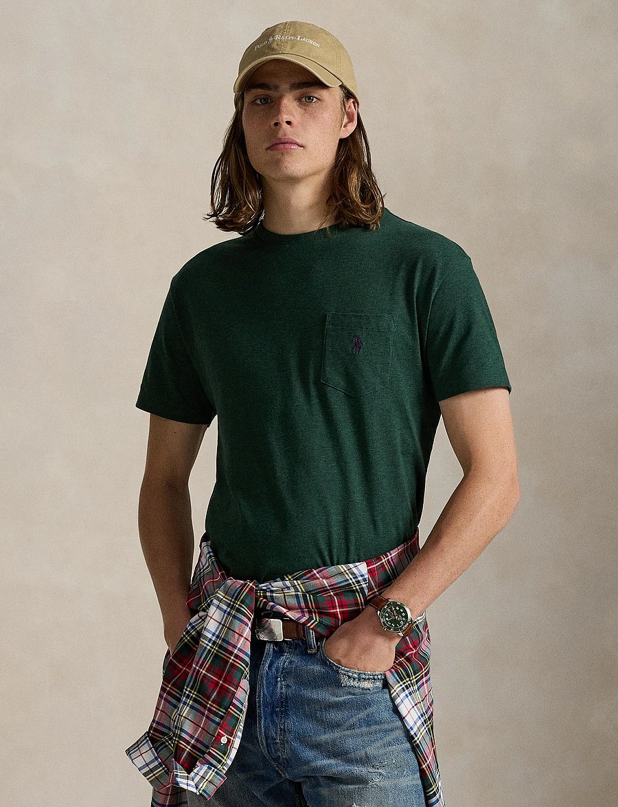 Polo Ralph Lauren - Custom Slim Fit Jersey Crewneck T-Shirt - kurzärmelig - scotch pine heath - 3