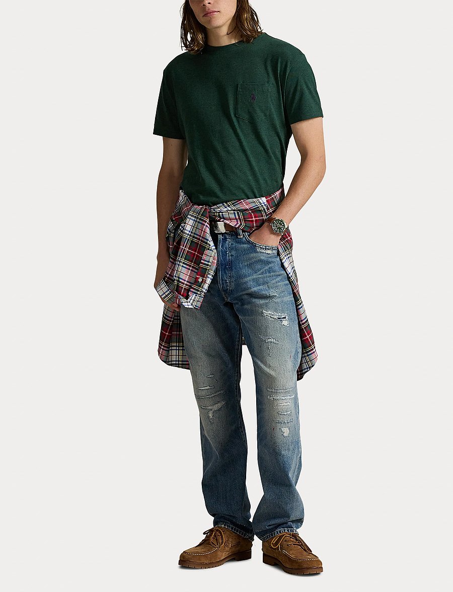 Polo Ralph Lauren - Custom Slim Fit Jersey Crewneck T-Shirt - kurzärmelig - scotch pine heath - 4