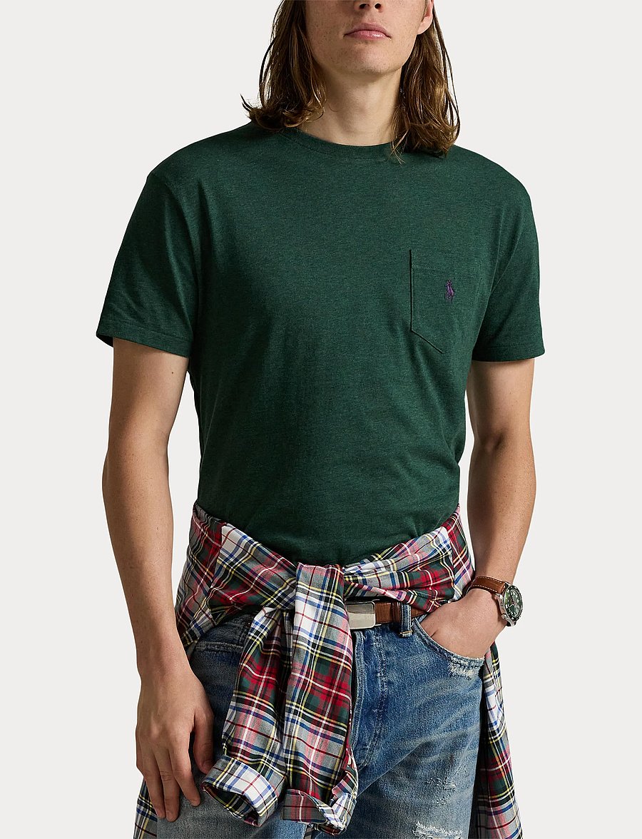 Polo Ralph Lauren - Custom Slim Fit Jersey Crewneck T-Shirt - kurzärmelig - scotch pine heath - 5