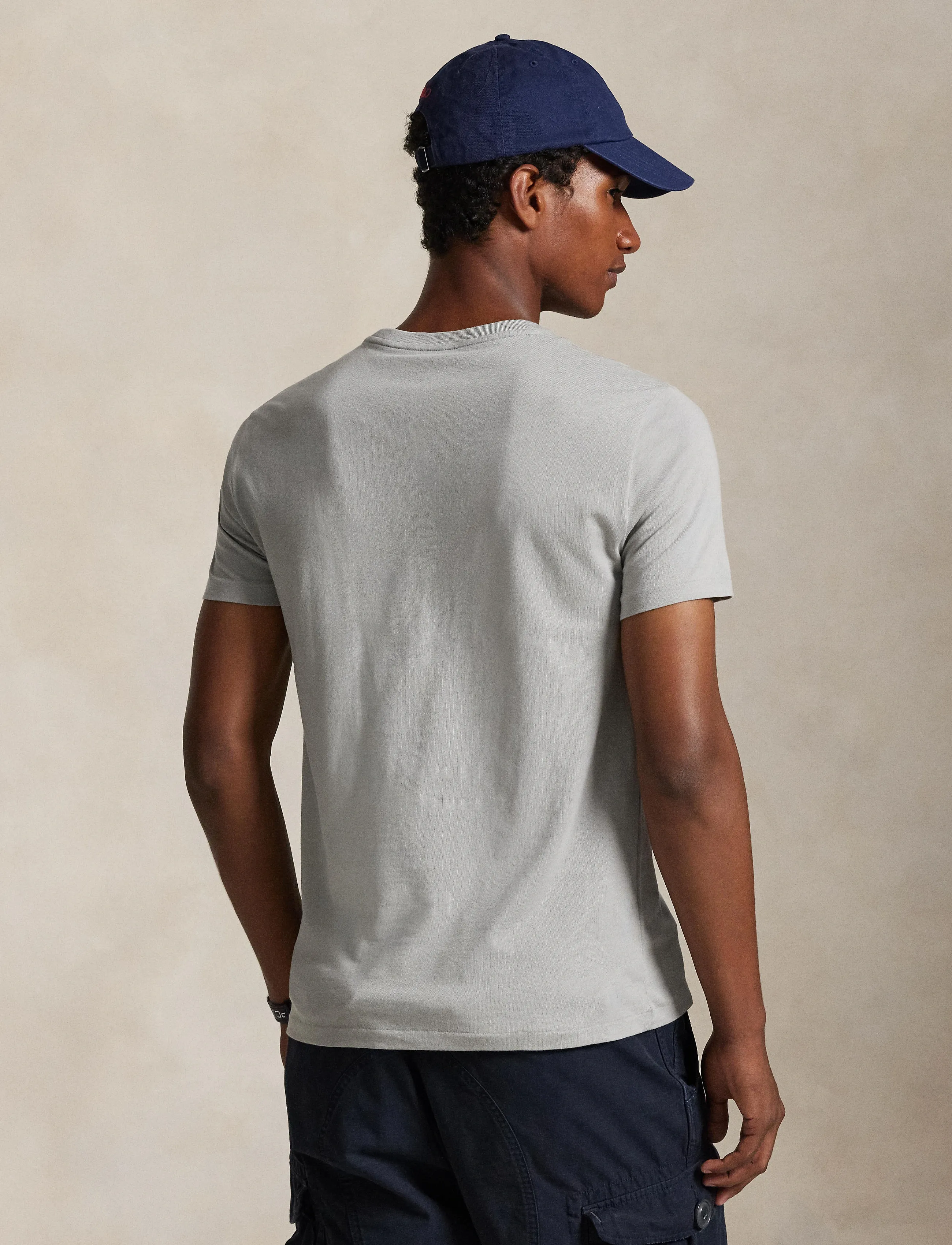 Polo Ralph Lauren - Custom Slim Fit Jersey Crewneck T-Shirt - kortærmede t-shirts - soft grey/c9676 - 3