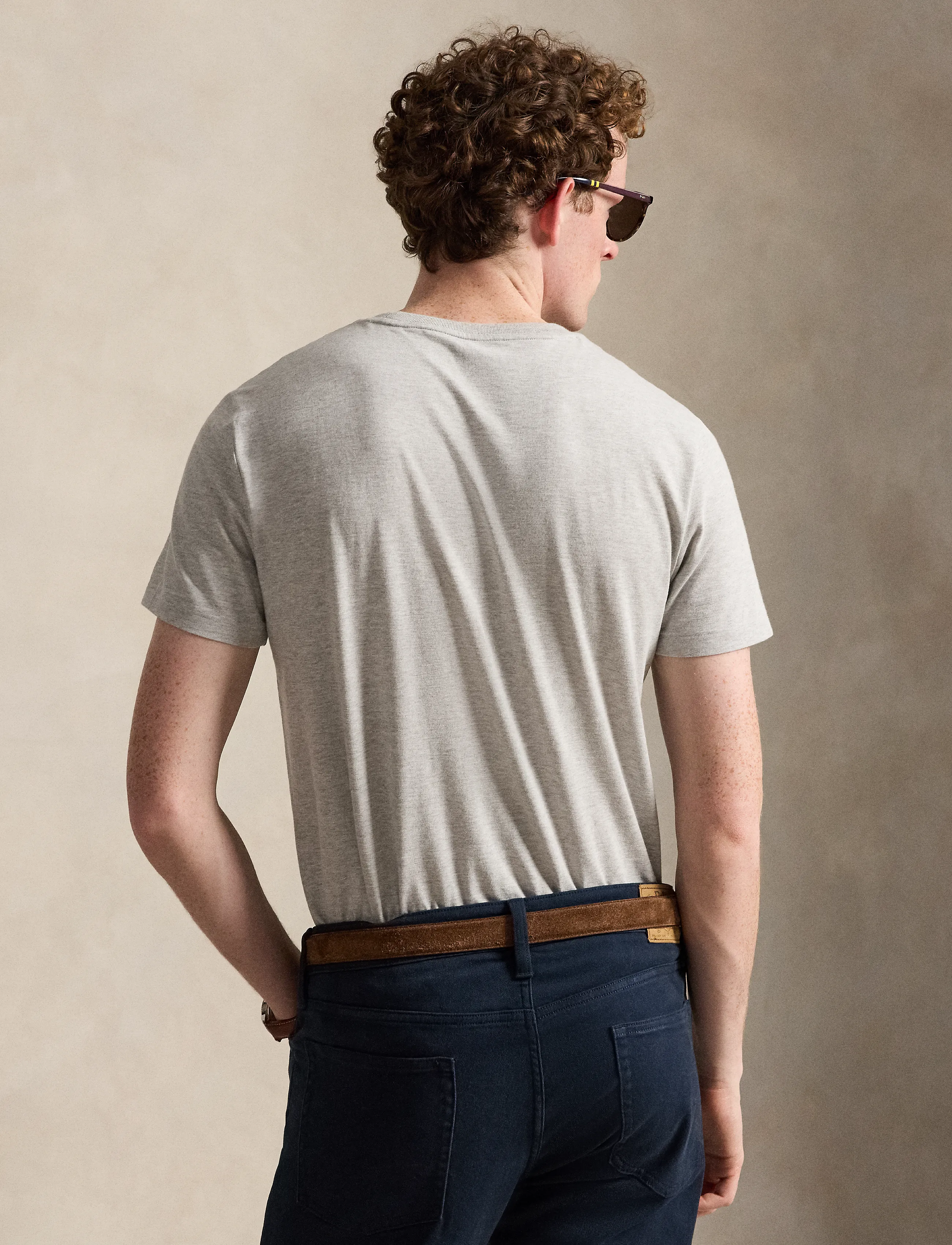 Polo Ralph Lauren - Custom Slim Fit Jersey Crewneck T-Shirt - kortærmede t-shirts - spring heather/c1 - 3