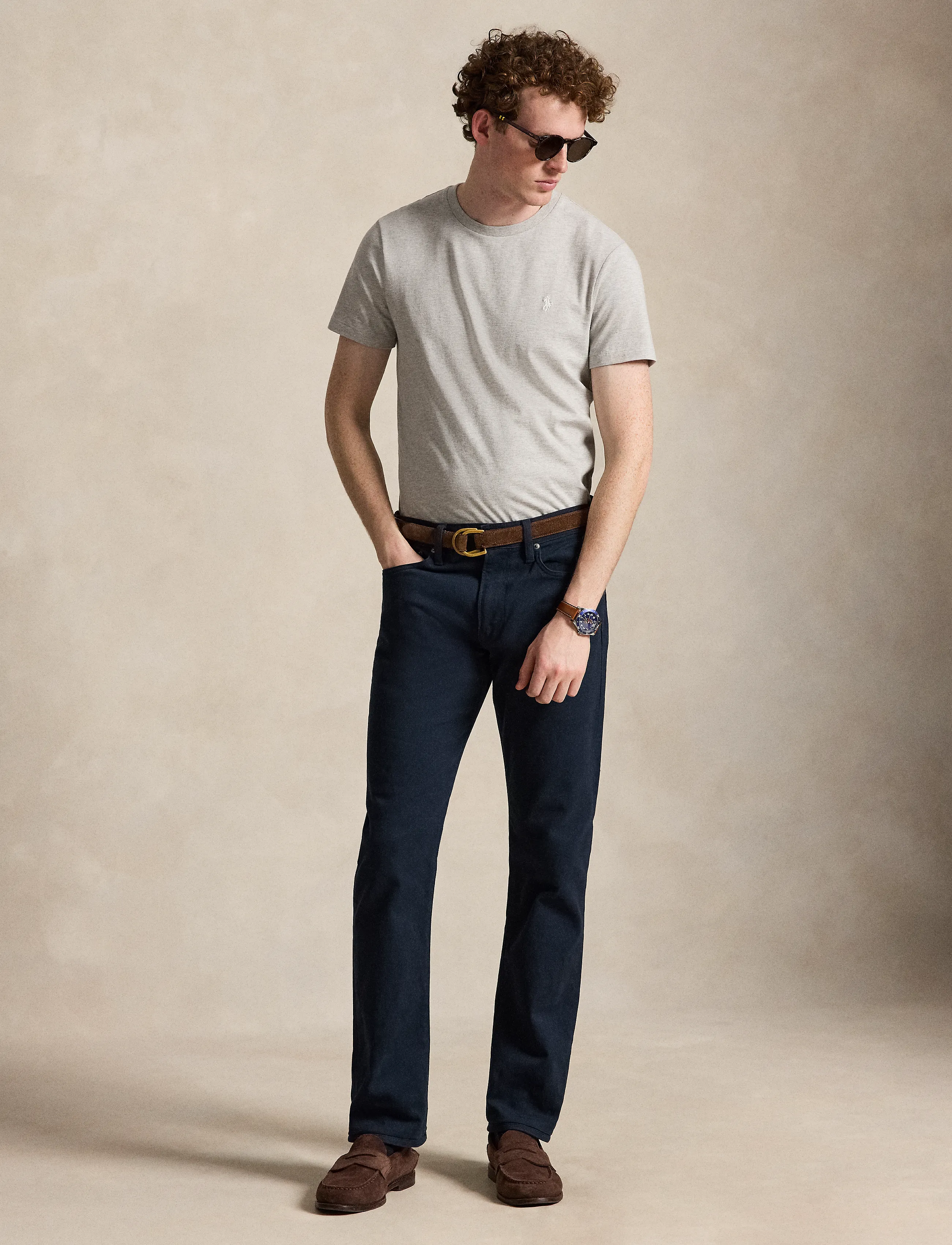 Polo Ralph Lauren - Custom Slim Fit Jersey Crewneck T-Shirt - kortærmede t-shirts - spring heather/c1 - 5